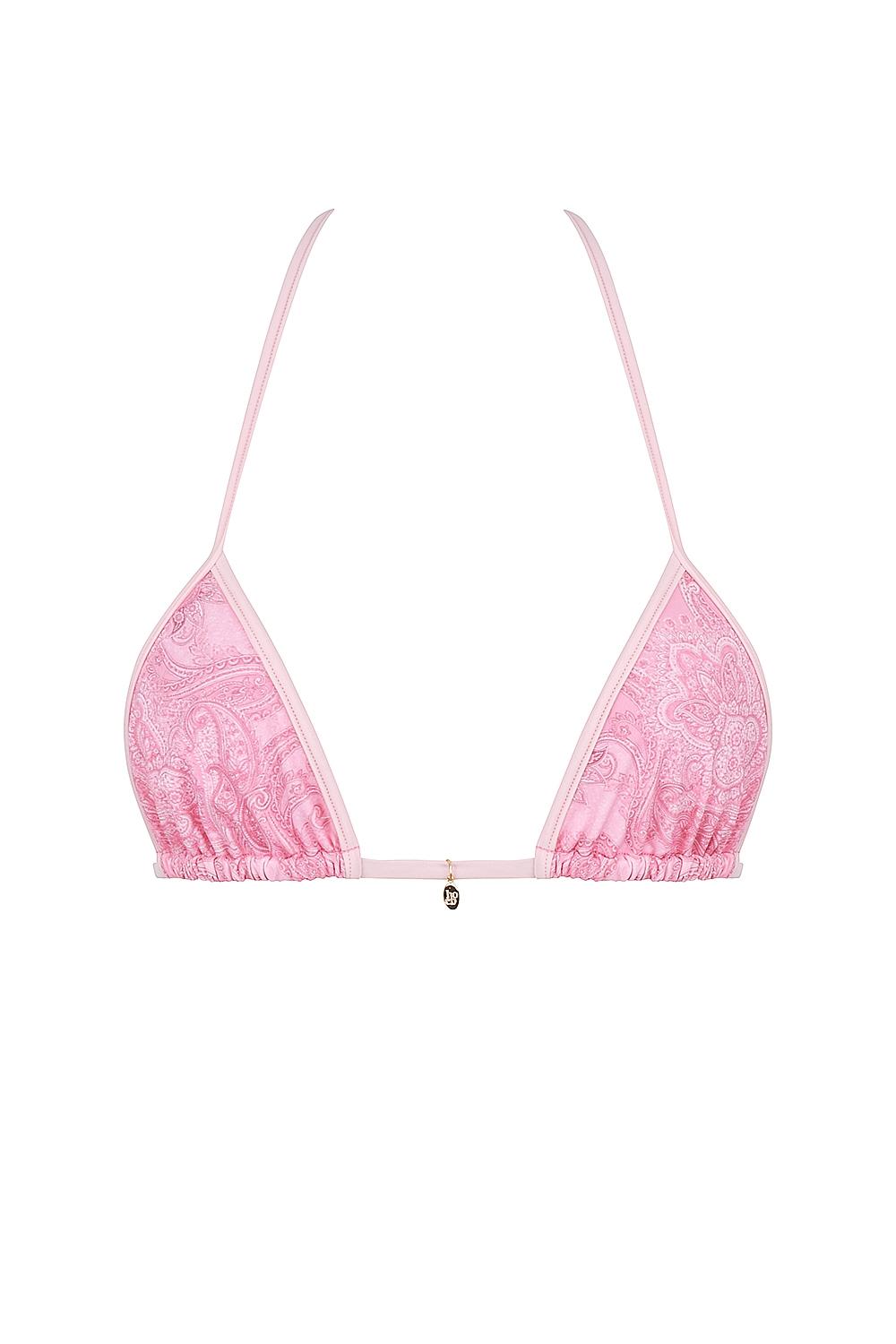 Bali  pink paisley triangle bikini top Product Image