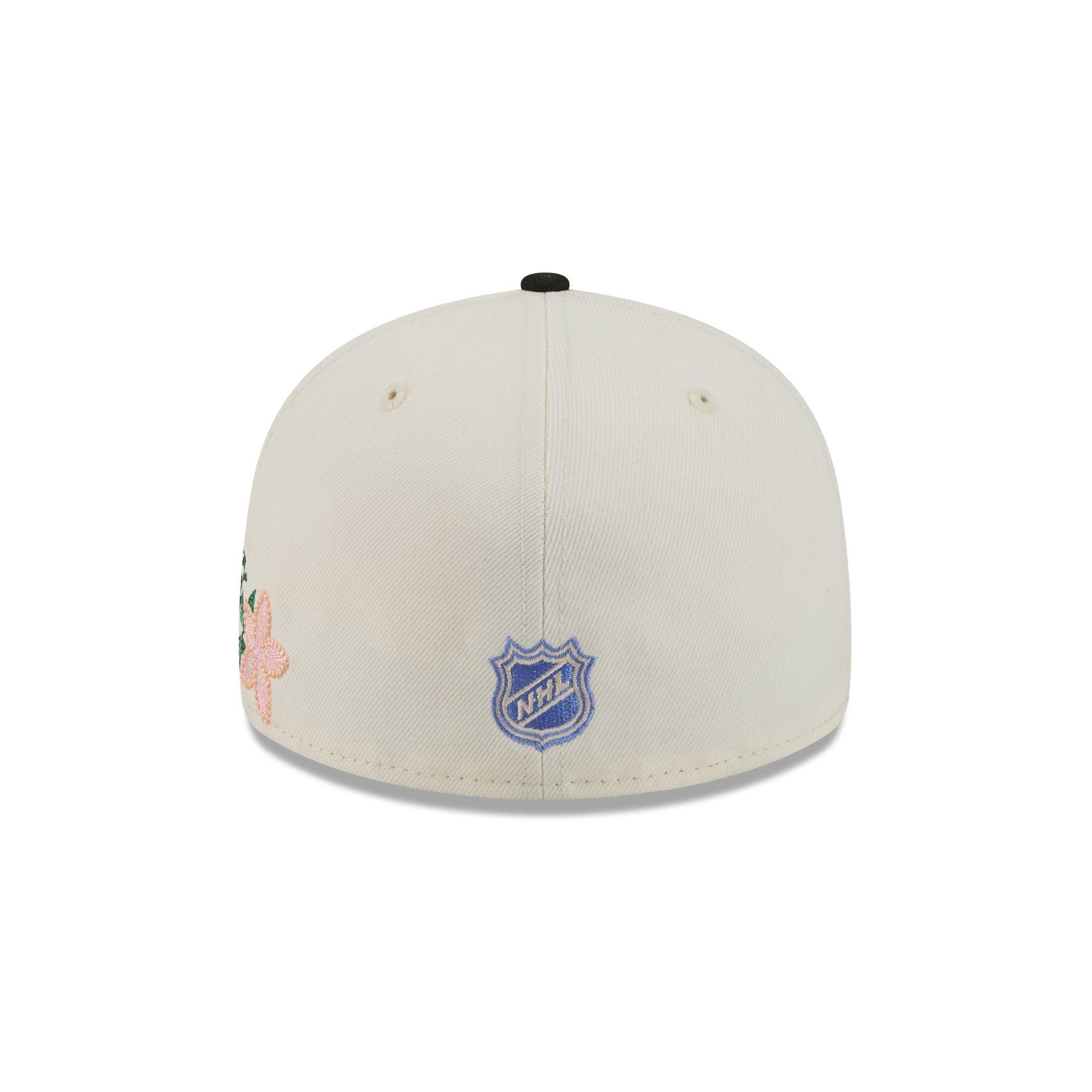 Anaheim Ducks Tonal Florals White 59FIFTY Fitted Hat Male Product Image