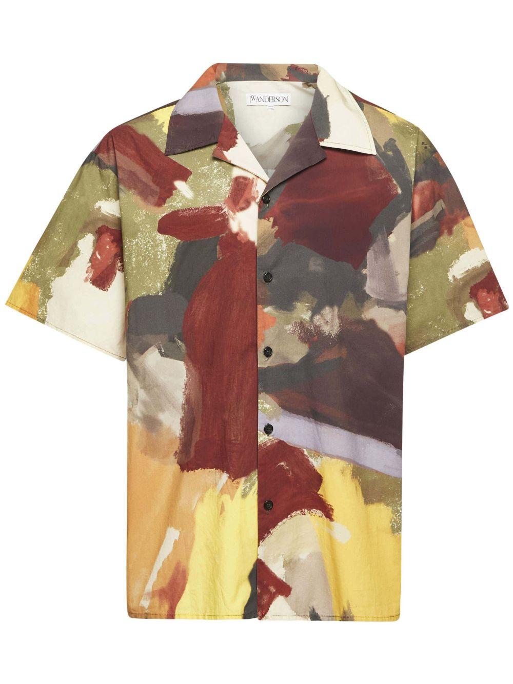 abstract-print cotton shirt Product Image