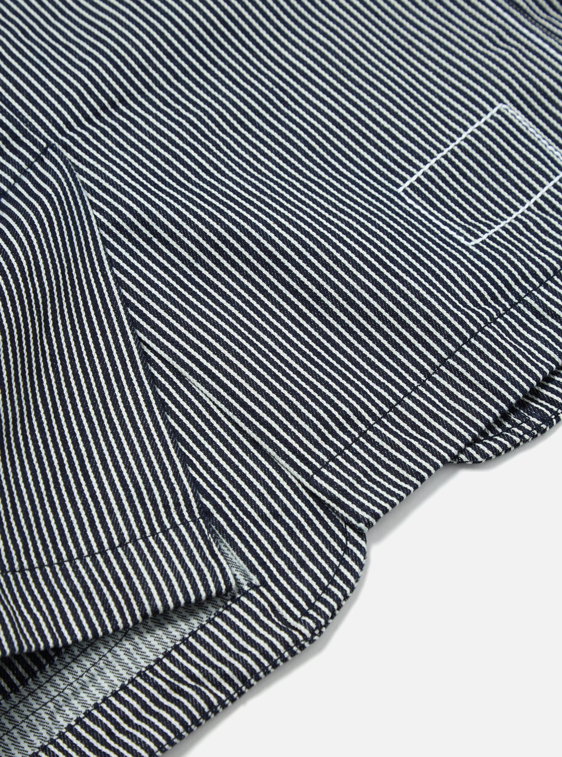 Universal Works Original Bakers Jacket in Indigo Hickory Stripe Denim Product Image