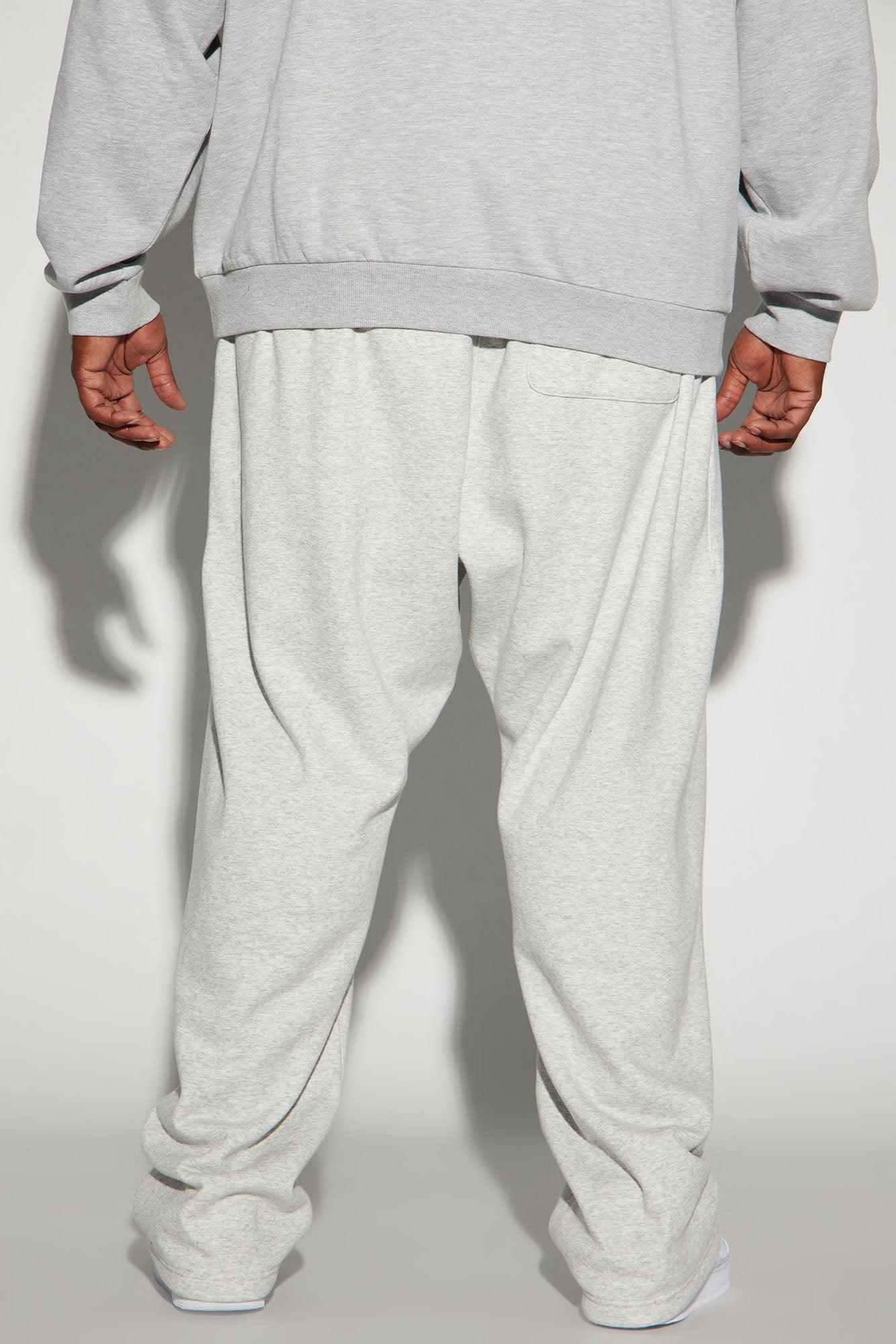 Tyson Heavyweight Straight Sweatpants - Heather Grey Product Image