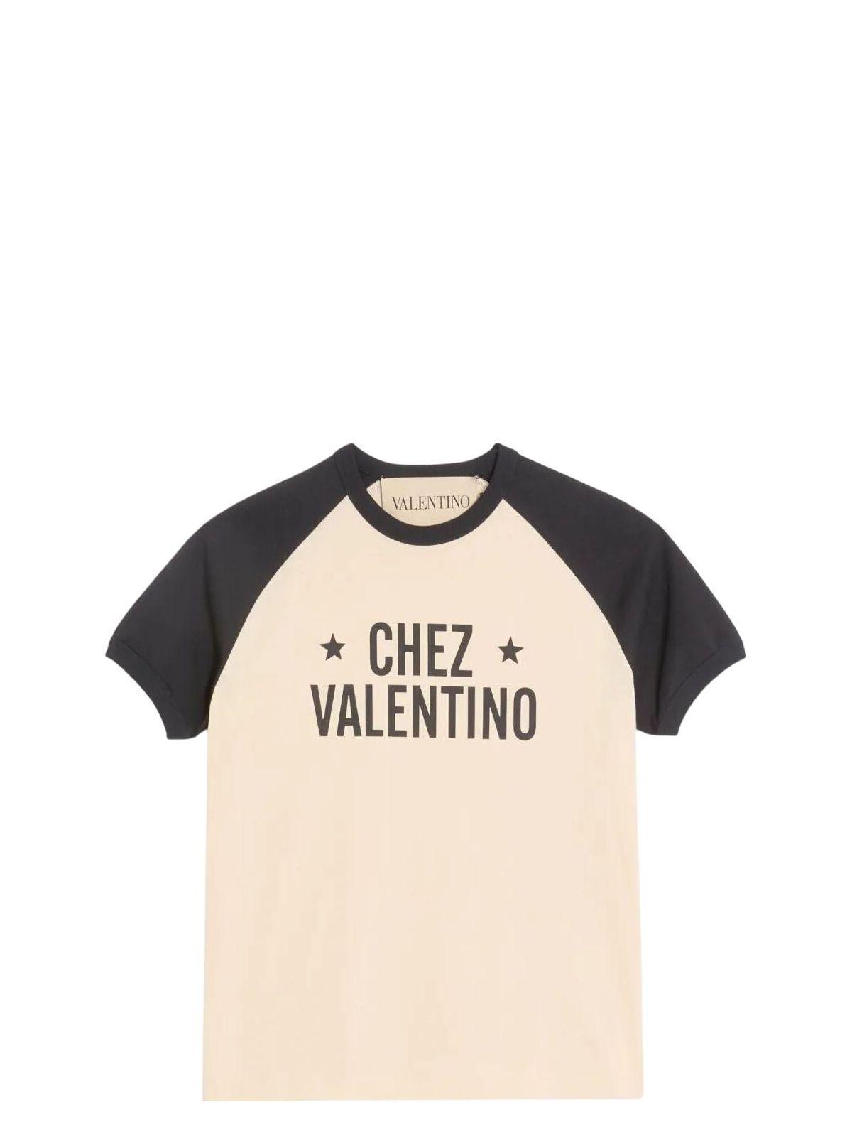 VALENTINO Chez Logo T-shirt In Neutral Product Image