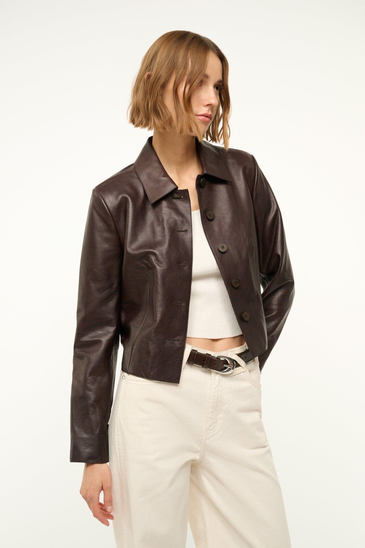 LEATHER MARINO JACKET | TIRAMISU Product Image
