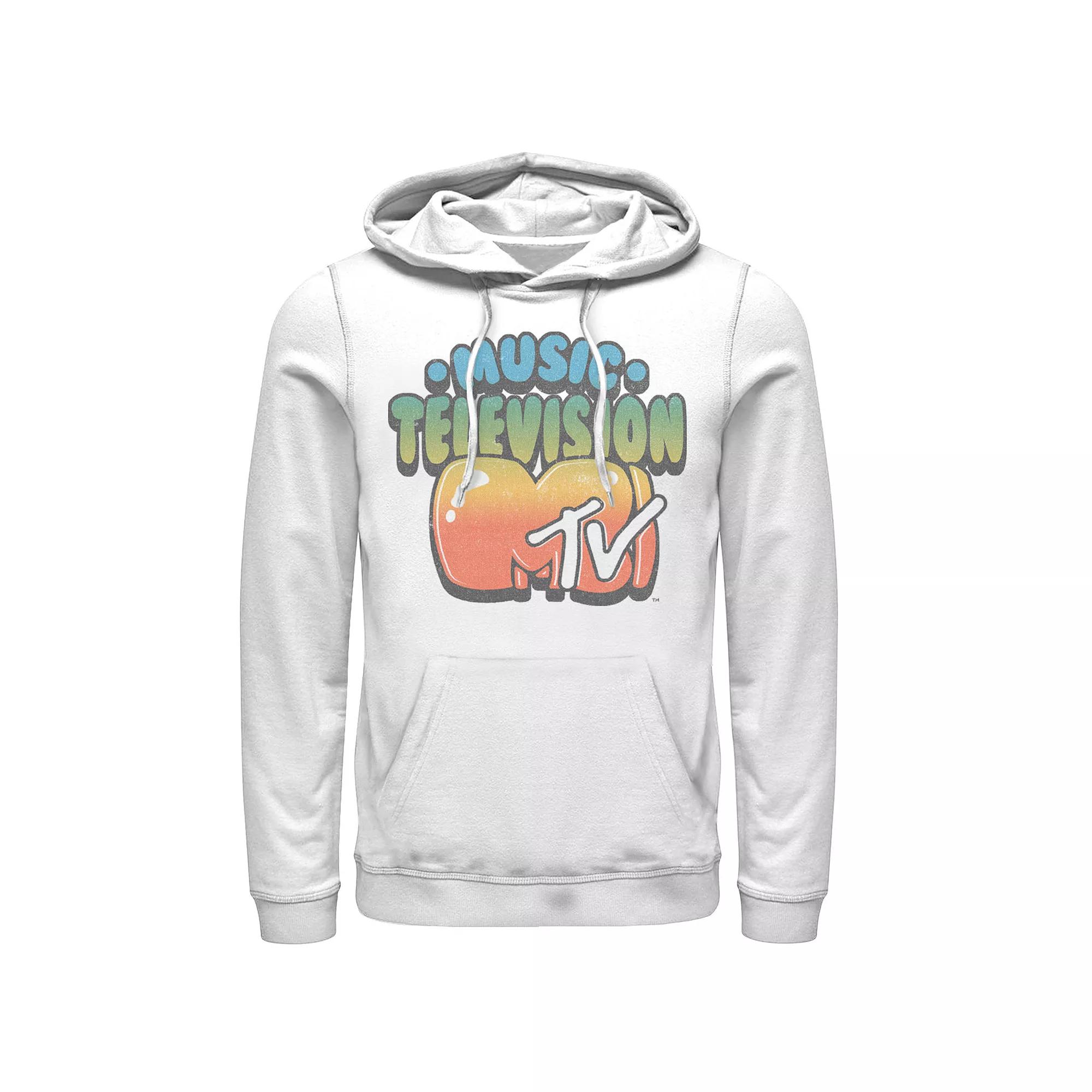 Men's MTV Logo Bubble Balloon Font Style Hoodie,  Product Image