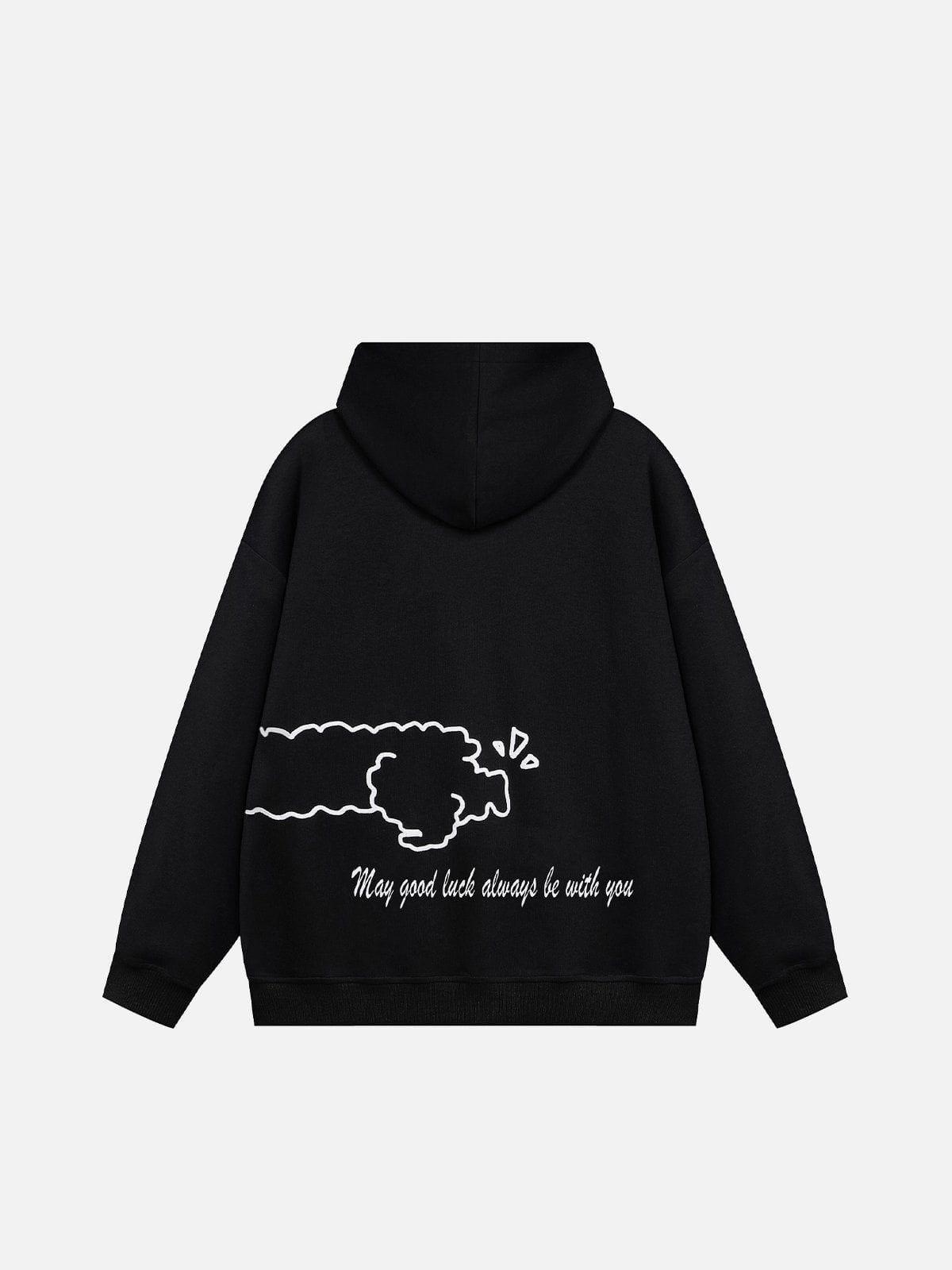 Aelfric Eden Cartoon Puppy Graphic Pullover Hoodie Product Image
