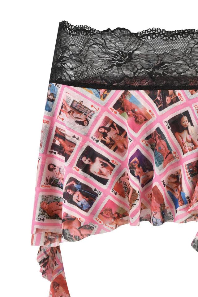 SILO MINI SKIRT - MULTI : GIA FACE CARD Product Image