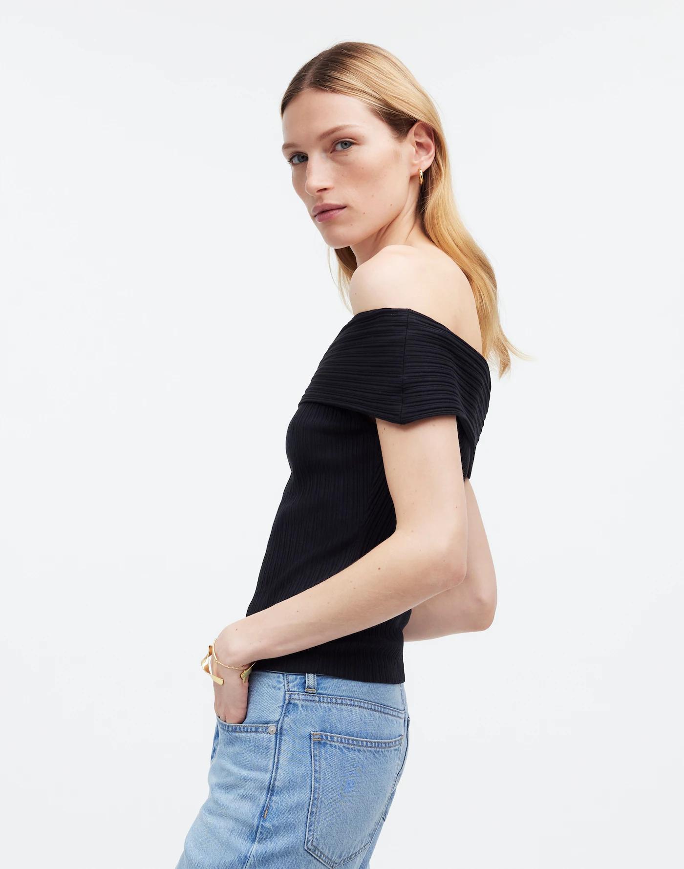 Ribbed Off-the-Shoulder Top Product Image