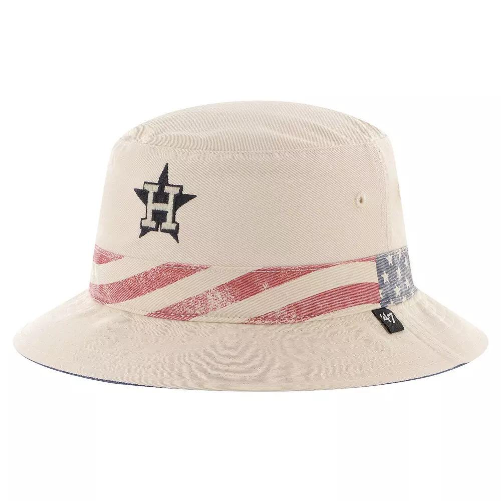 Men's '47 Khaki Houston Astros Glory Daze Bucket Hat, Beig K Product Image