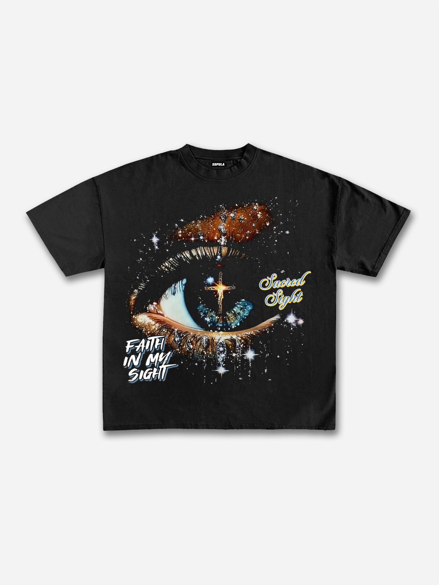 Eye Cross Starry Sky Graphic T-Shirt Product Image