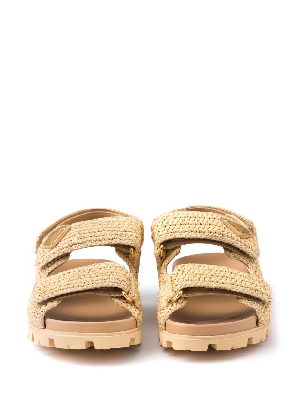 logo-plaque woven sandals Product Image