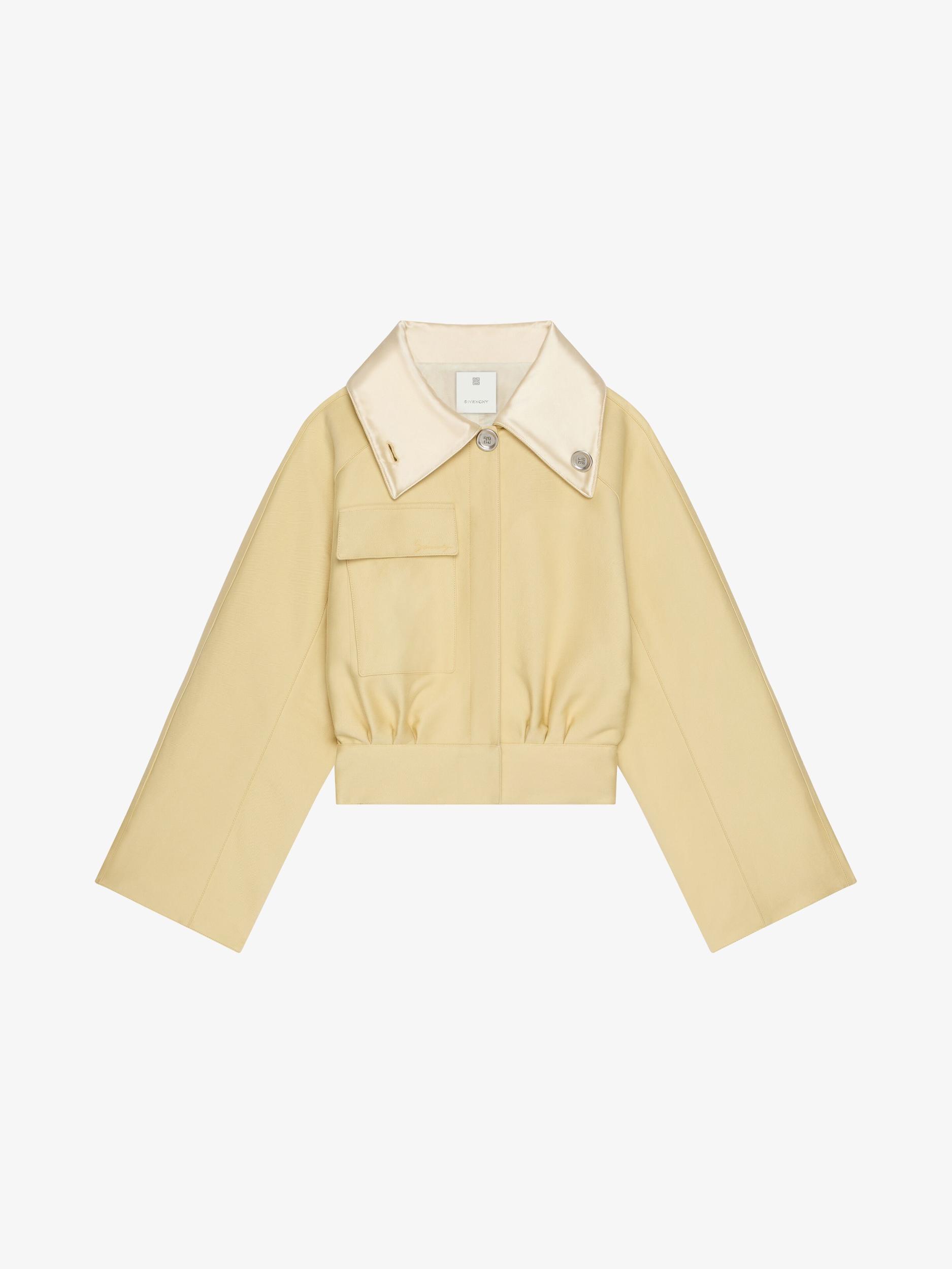 Jacket in cotton with adjustable collar Product Image