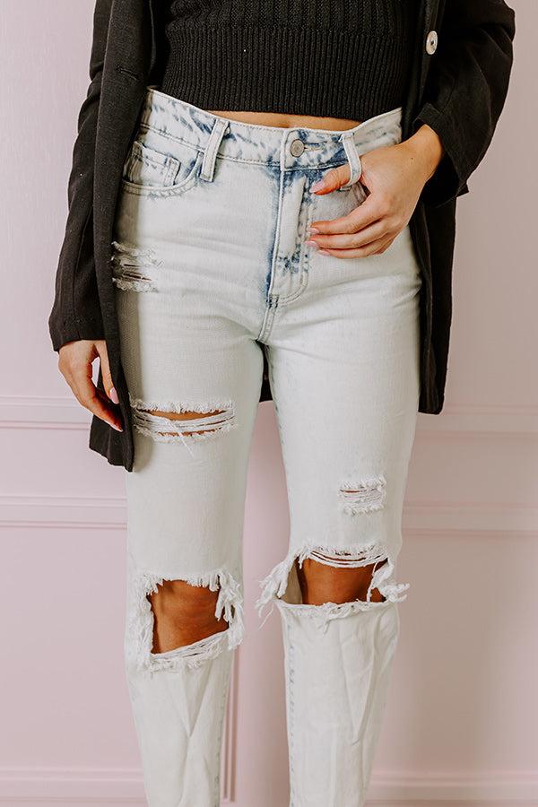 The Issey High Waist Distressed Straight Leg Jean Product Image