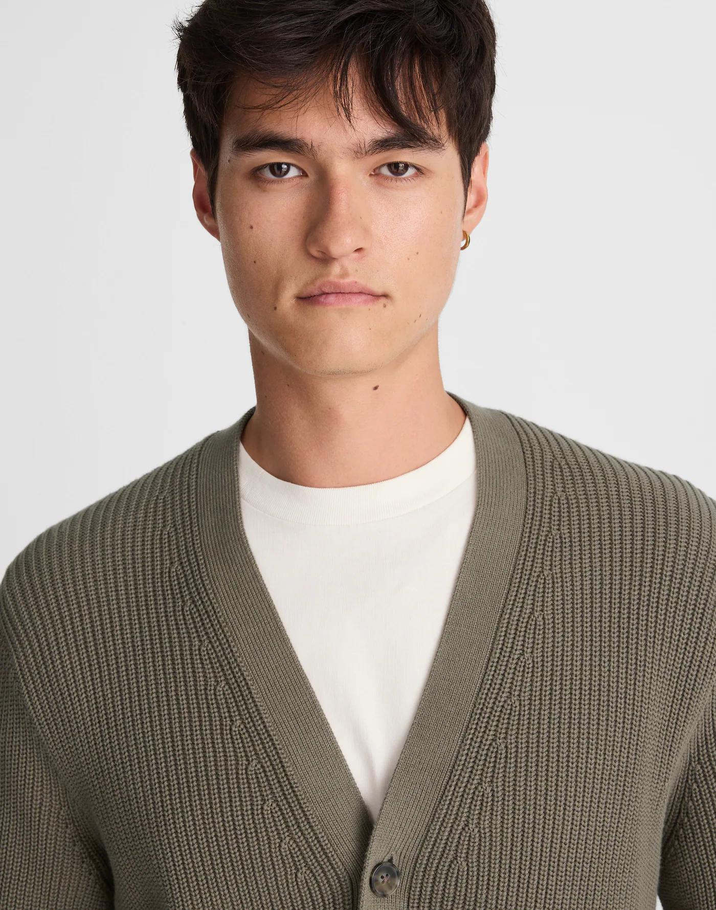 Cotton Shaker-Stitch Cardigan Product Image