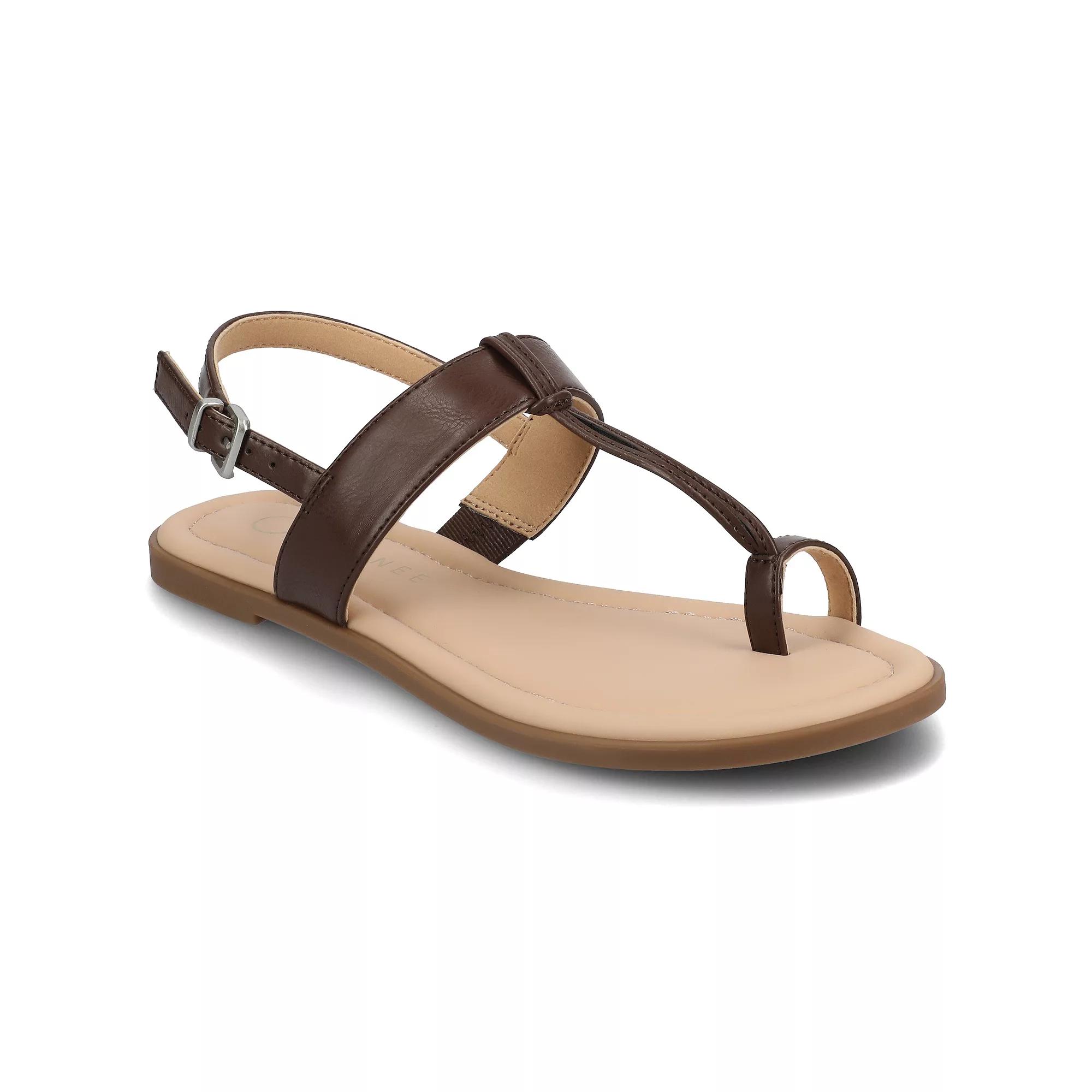 Journee Gerra T-Strap Toe Ring Women's Flat Sandals,  Product Image