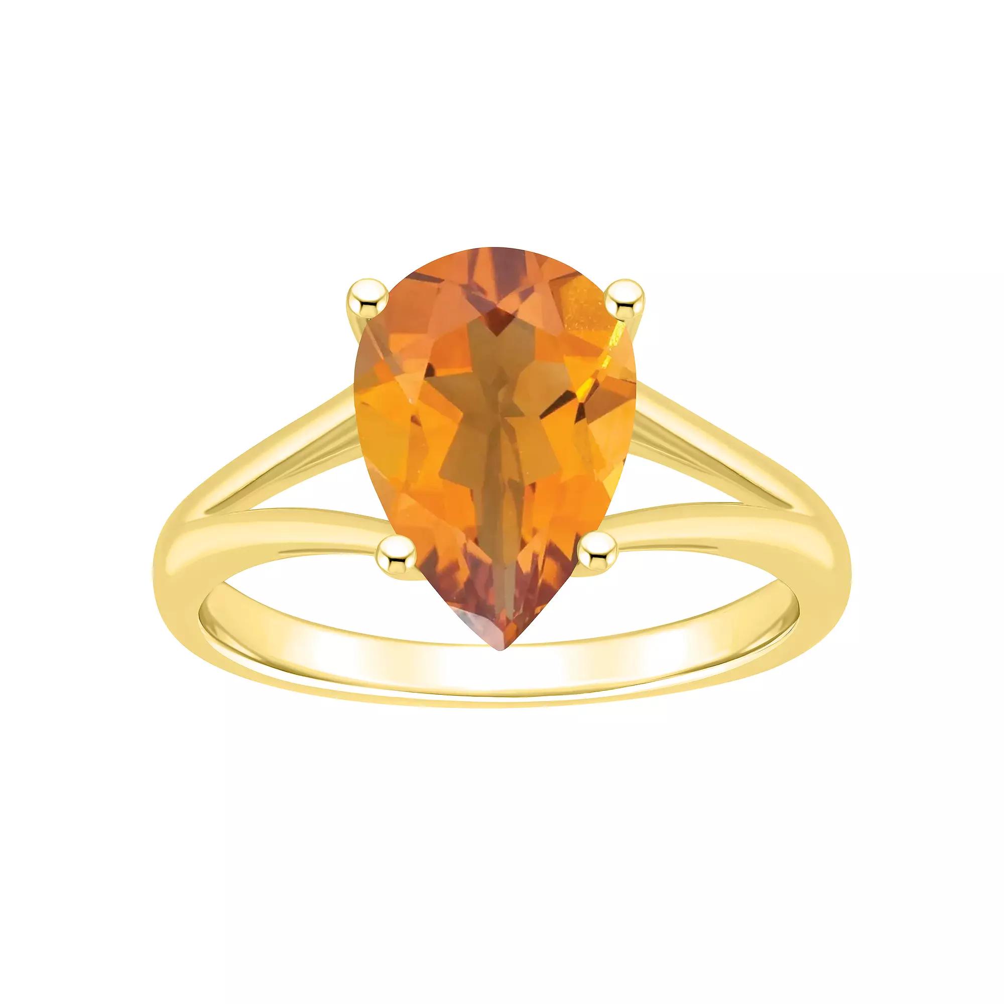 Alyson Layne 14k Gold Pear Shape Citrine Ring, Womens Product Image