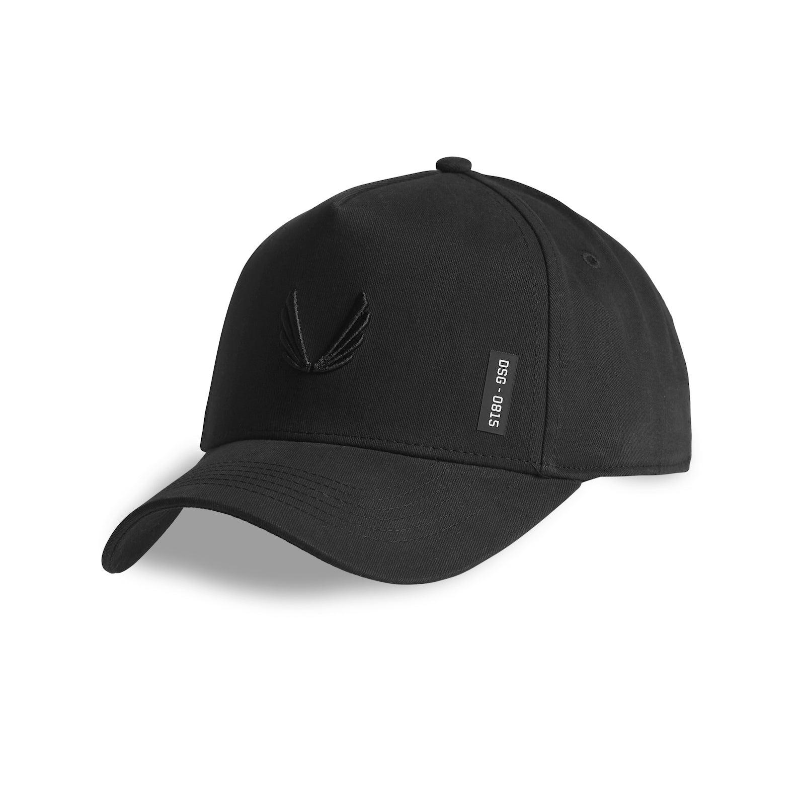 0815. A-Frame Hat - Black/White "Wings" Product Image