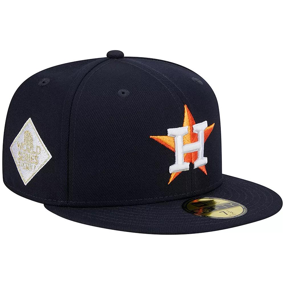 Men's New Era Navy Houston Astros 2017 World Series Team Color 59FIFTY Fitted Hat, Blue Product Image