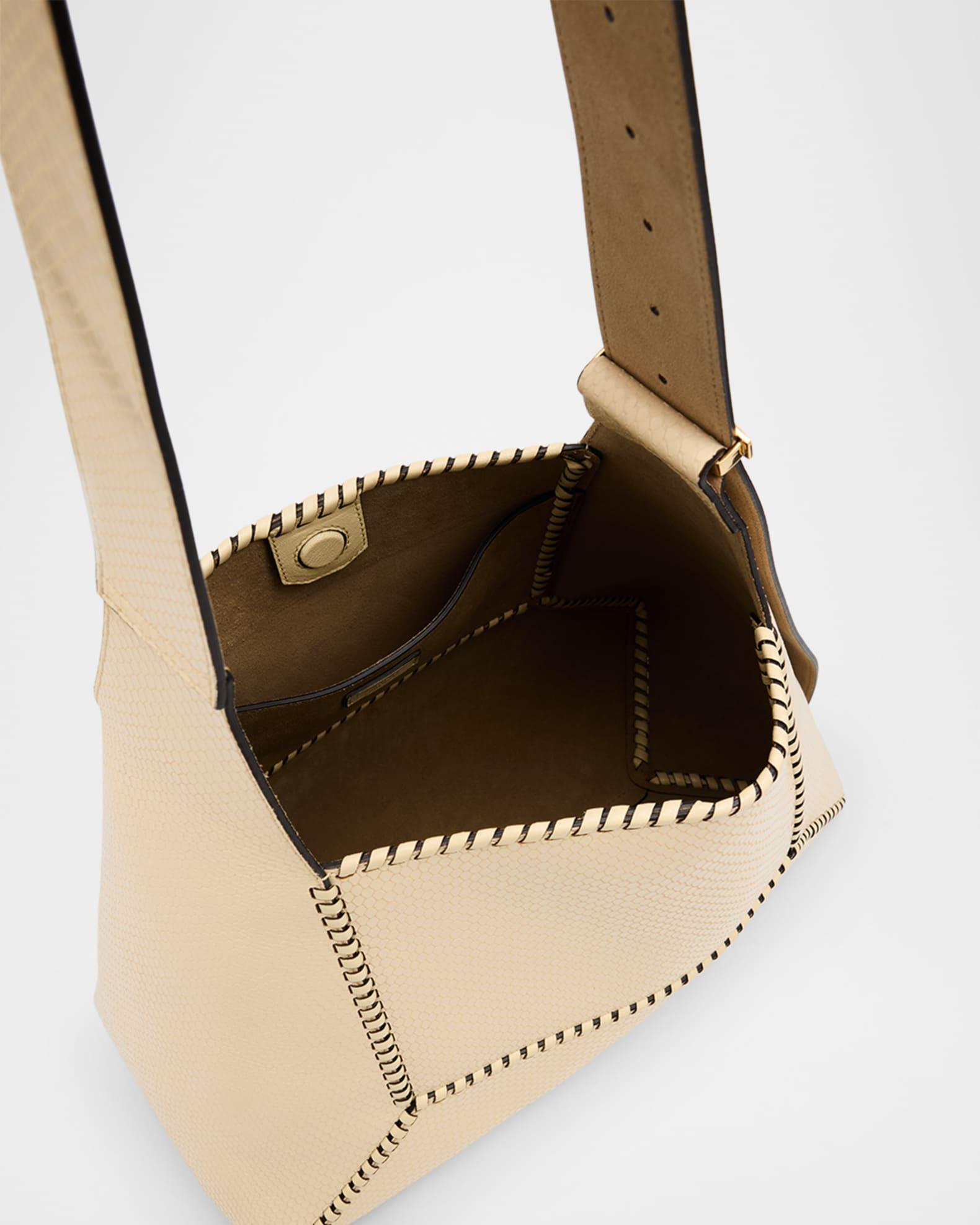 Diamond Medium Embossed Leather Hobo Bag Product Image