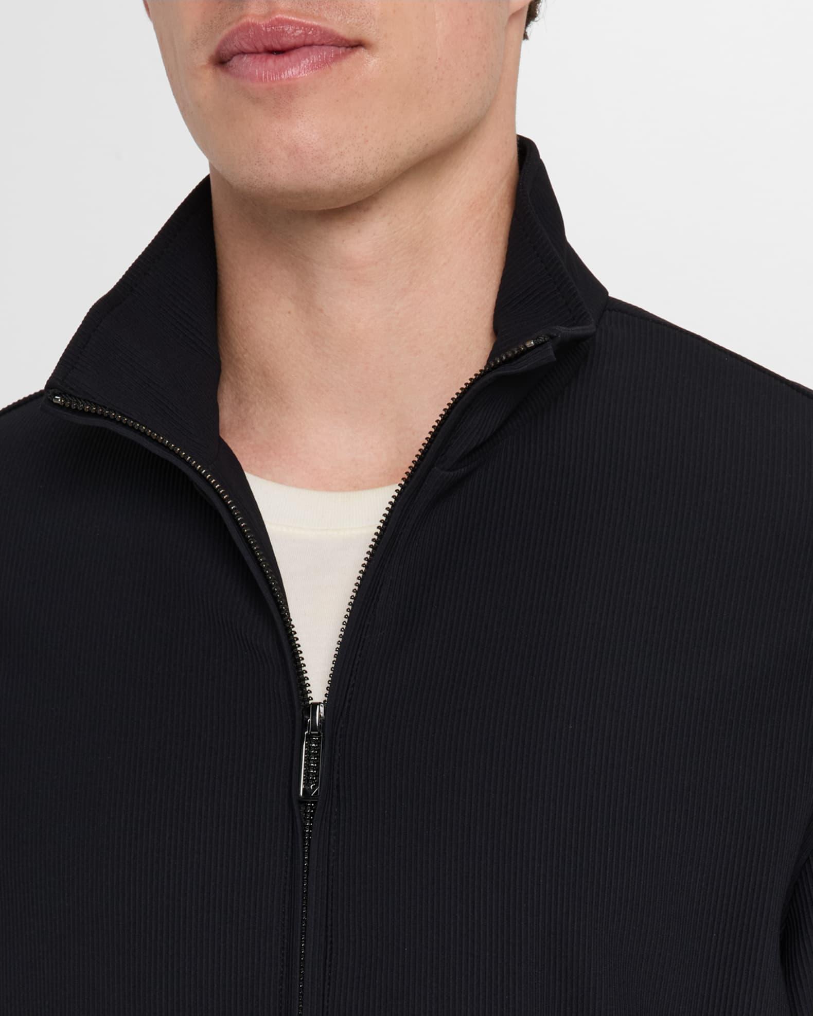 Men's Nylon Stretch Ribbed Bomber Jacket Product Image