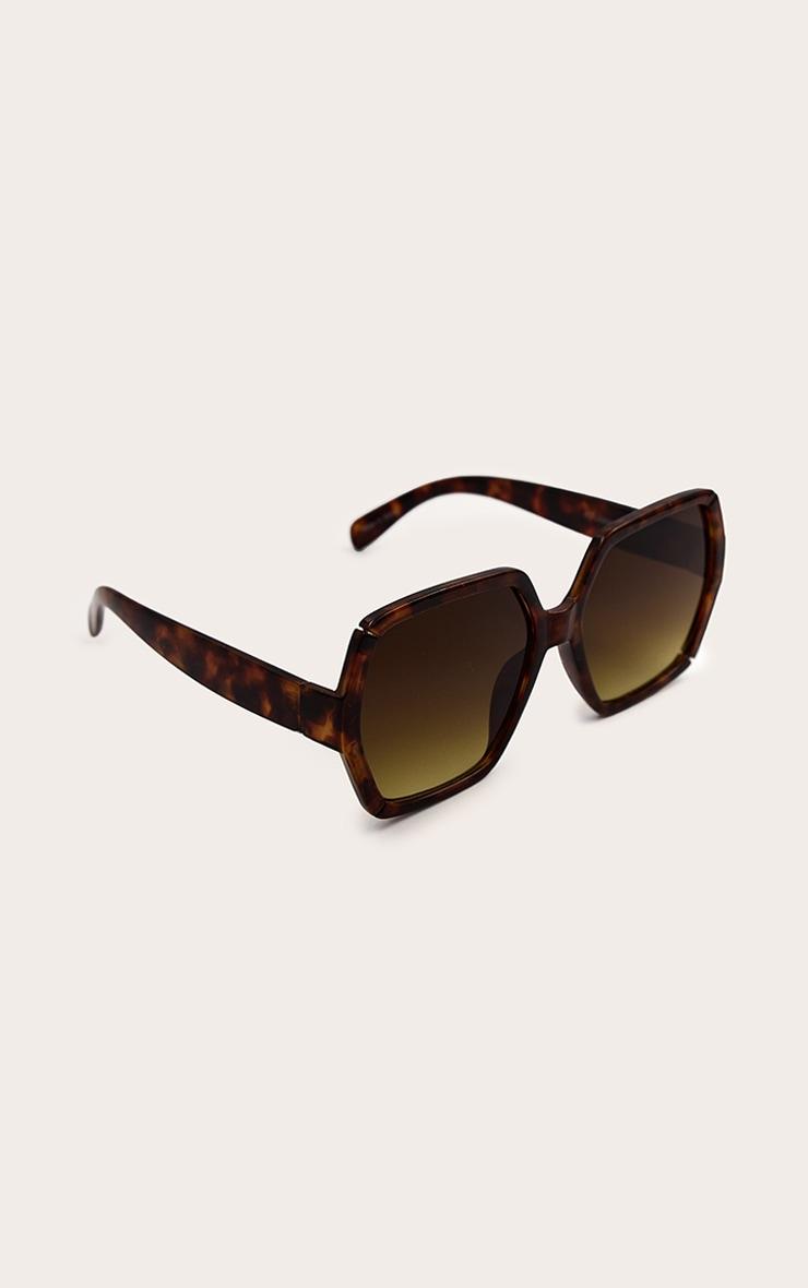 Tortoishell Oversized Angled Sunglasses Product Image