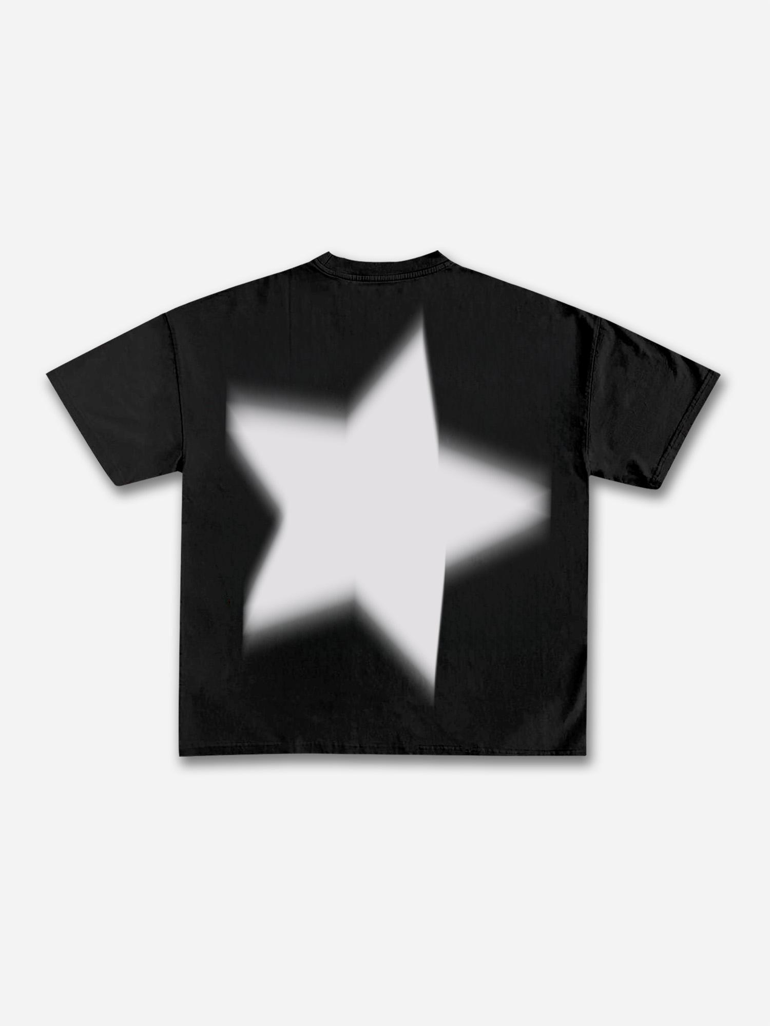 Men's Casual Virtual Shadow Graphics Cotton Short Sleeve T-Shirt Product Image