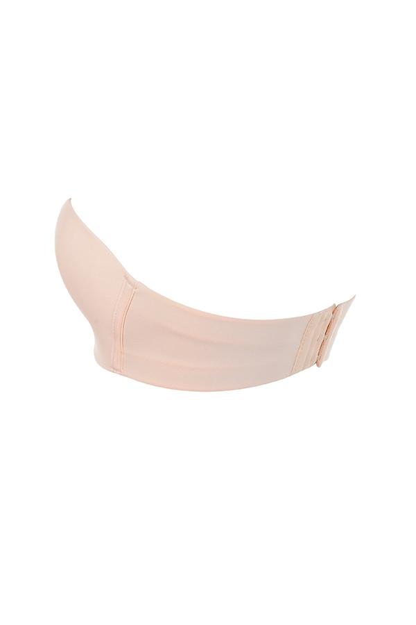 Smooth  plain molded strapless bra - beige Product Image