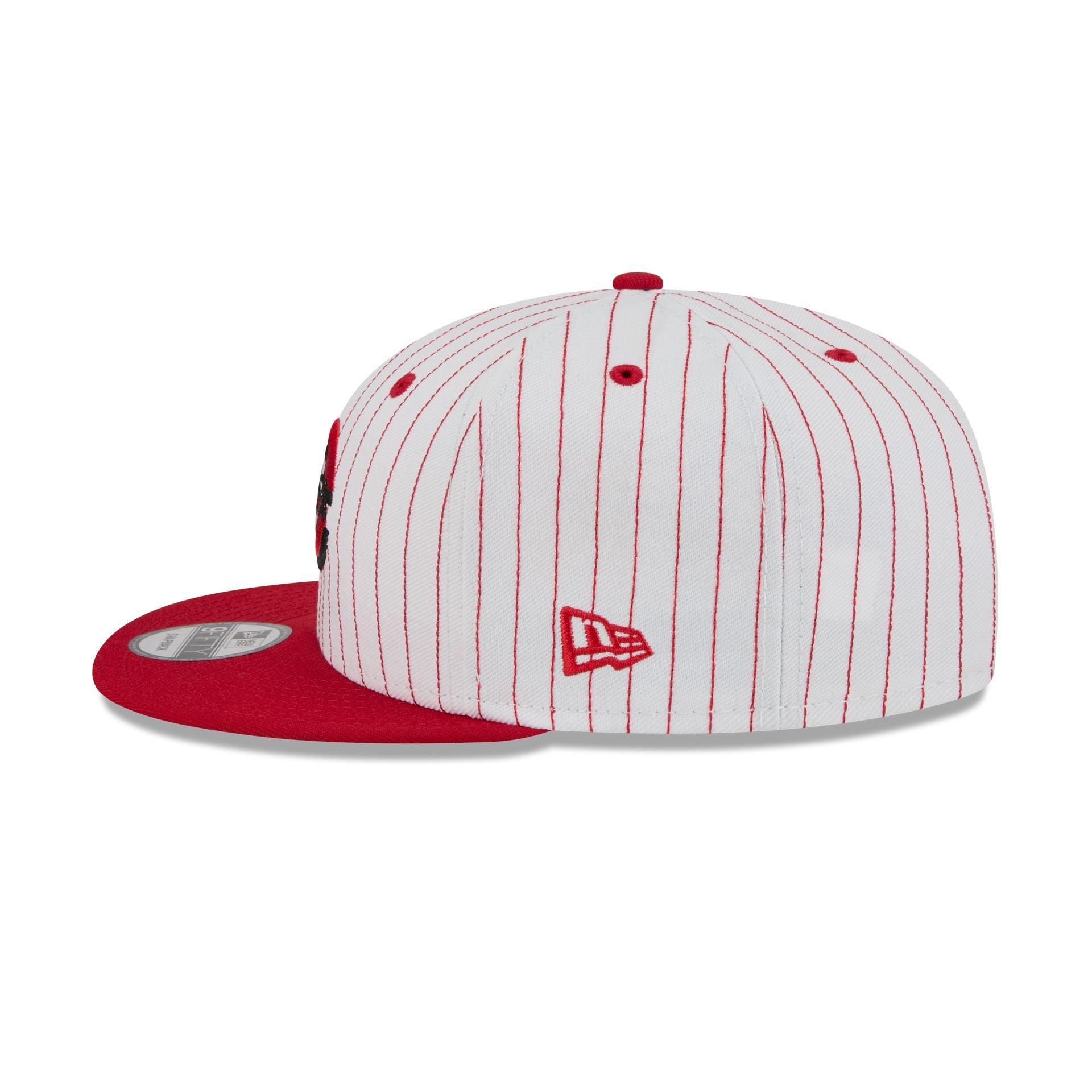 Cincinnati Reds Deceptor Pinstripe 9FIFTY Snapback Hat Male Product Image