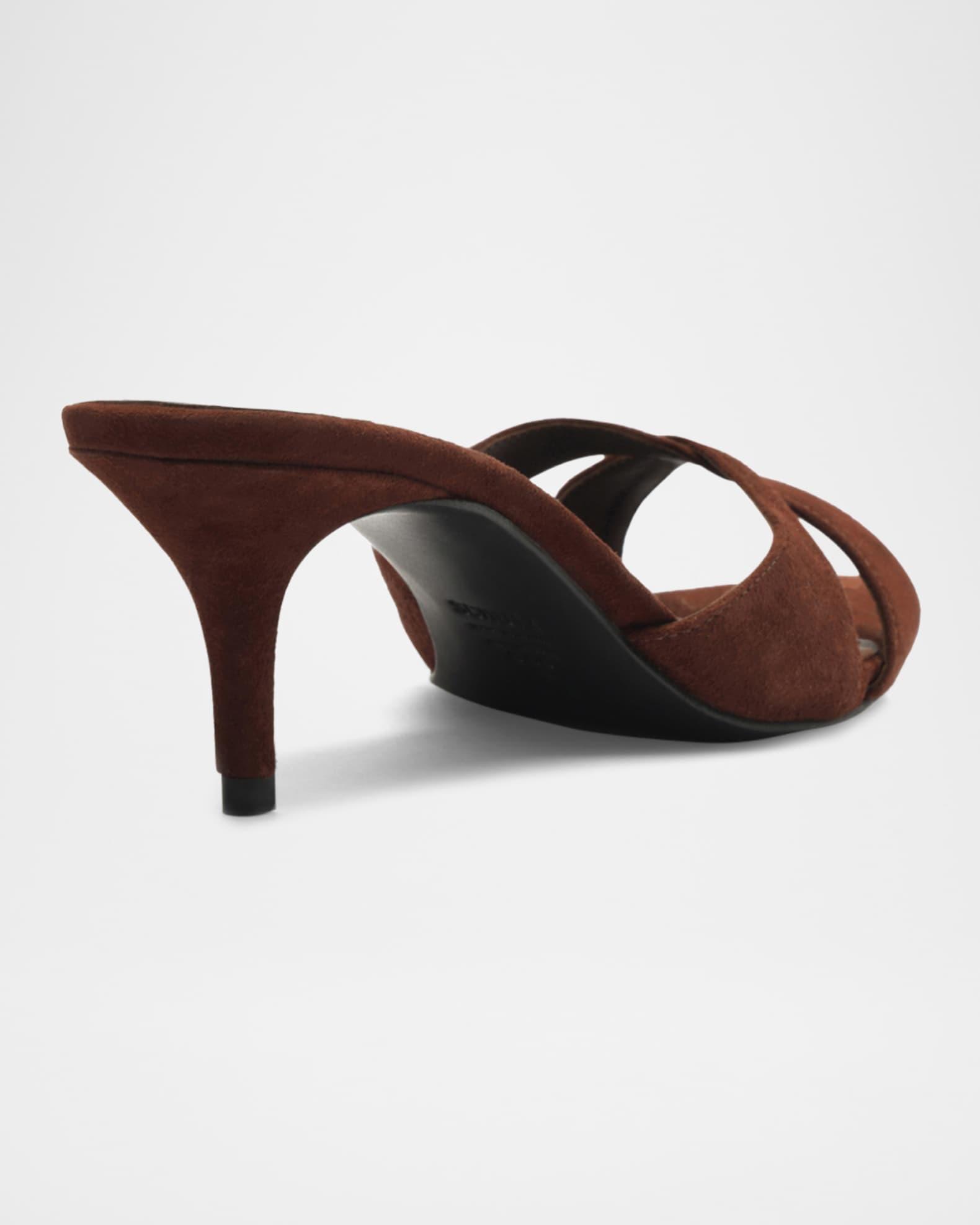 Hilda Suede Crisscross Stiletto Mules Product Image