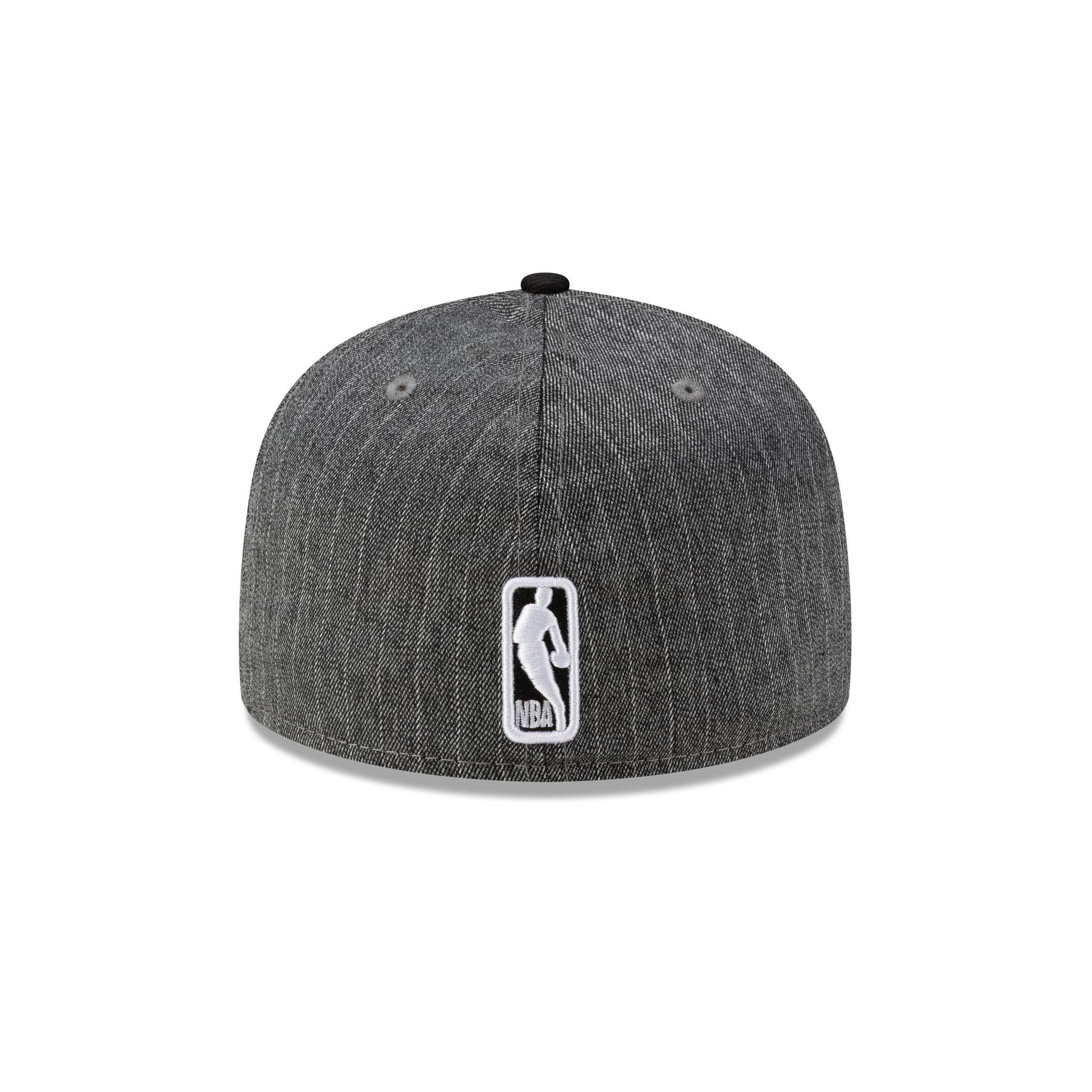 Just Caps Black Pinstripe Cleveland Cavaliers 59FIFTY Fitted Hat Male Product Image