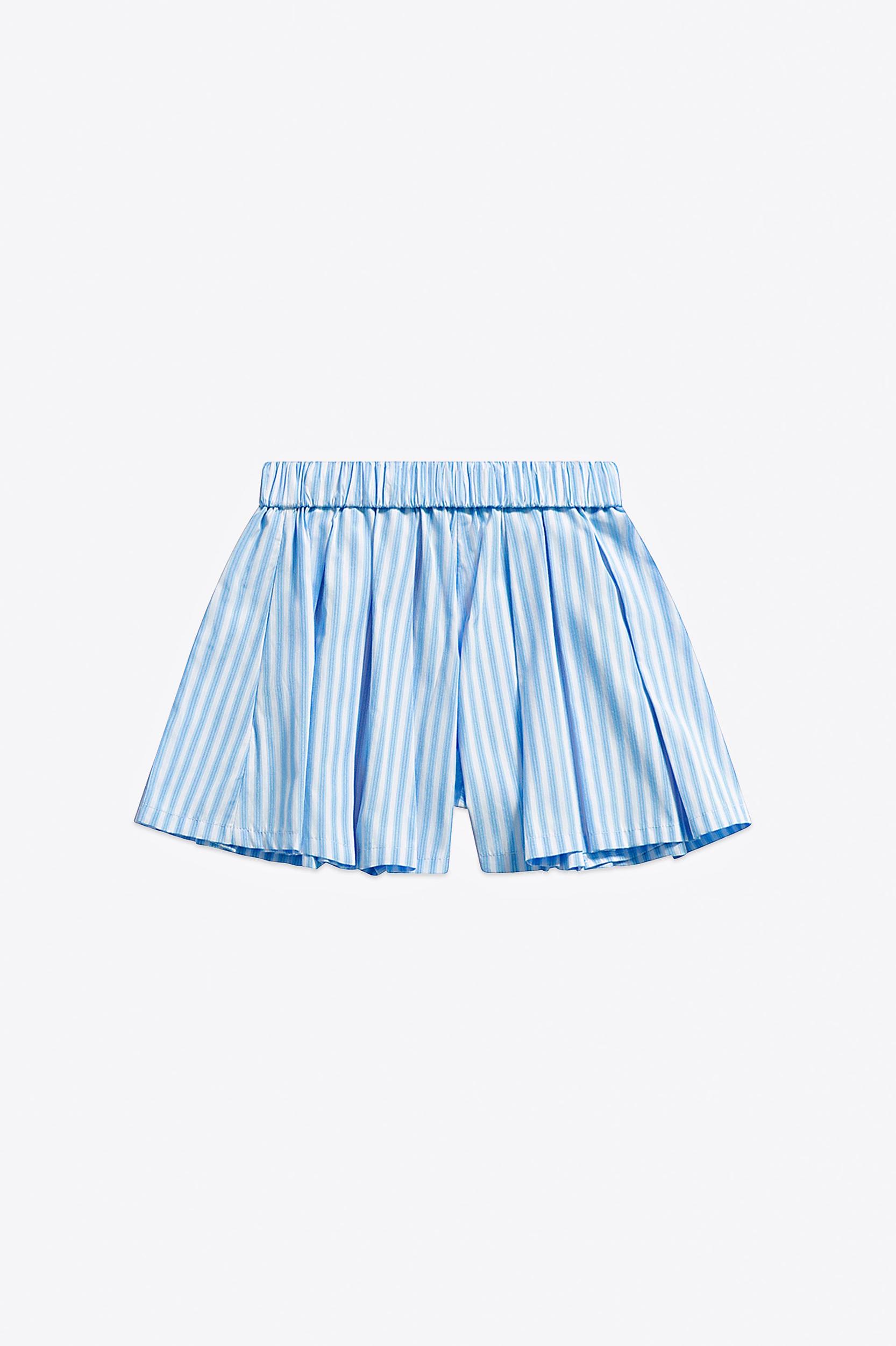 Crystal Grommet Poplin Pleated Short Product Image
