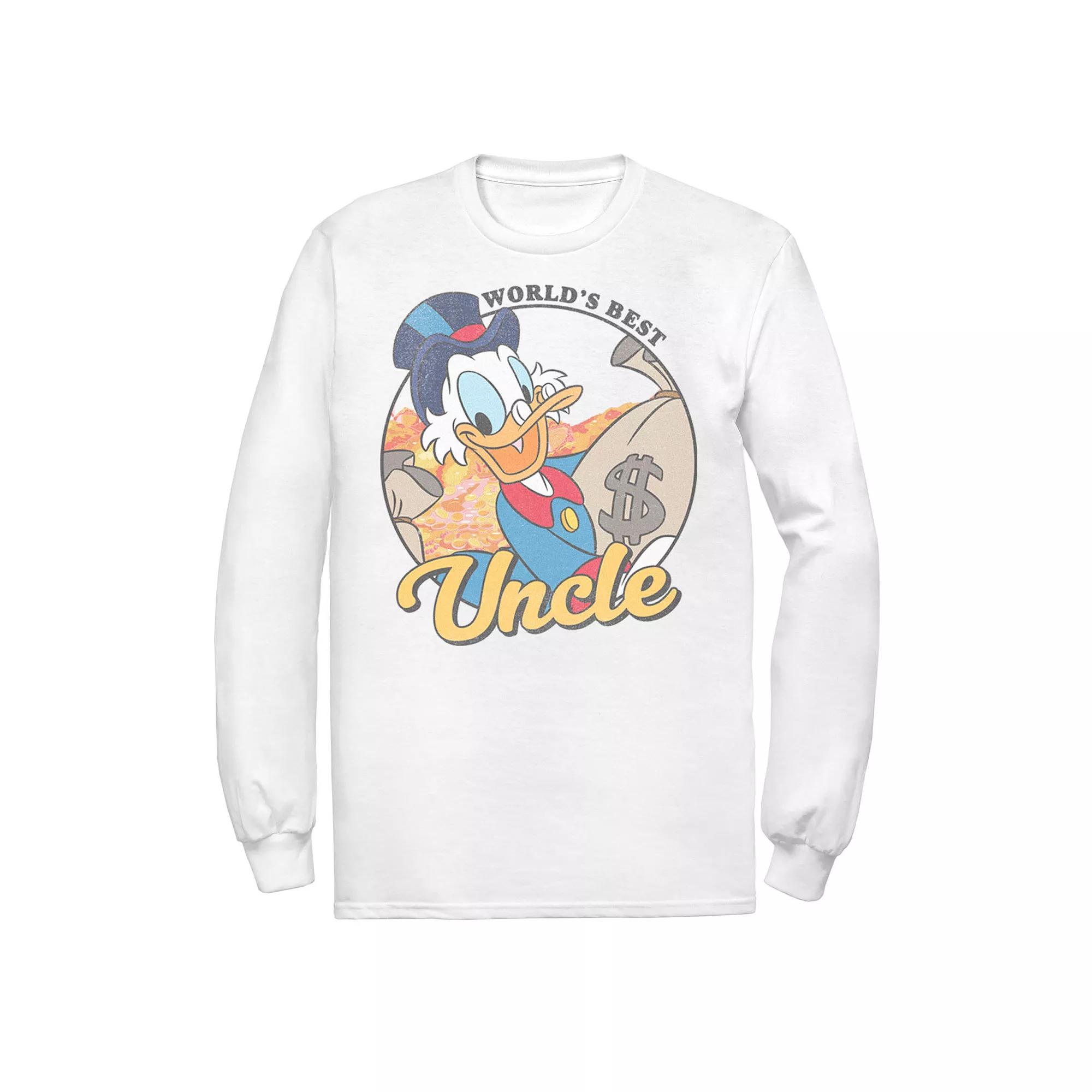 Men's DuckTales Scrooge McDuck World's Best Uncle Long Sleeve Sweatshirt,  Product Image