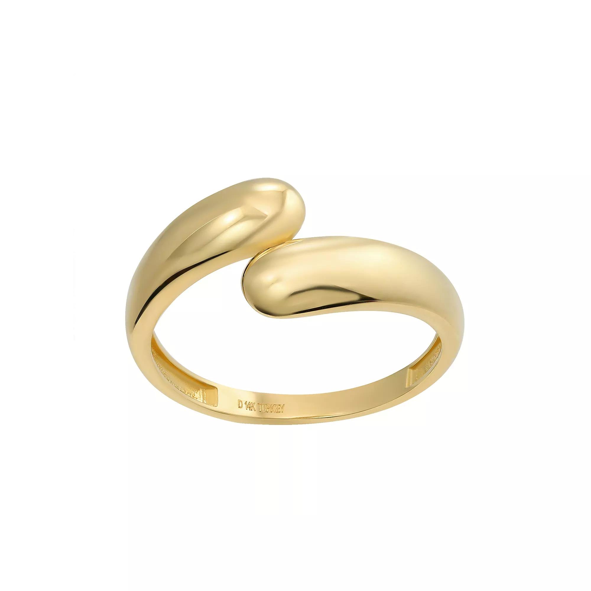 Taylor Grace 10k Gold Puffed Bypass Ring, Women's, Size: 7 Product Image