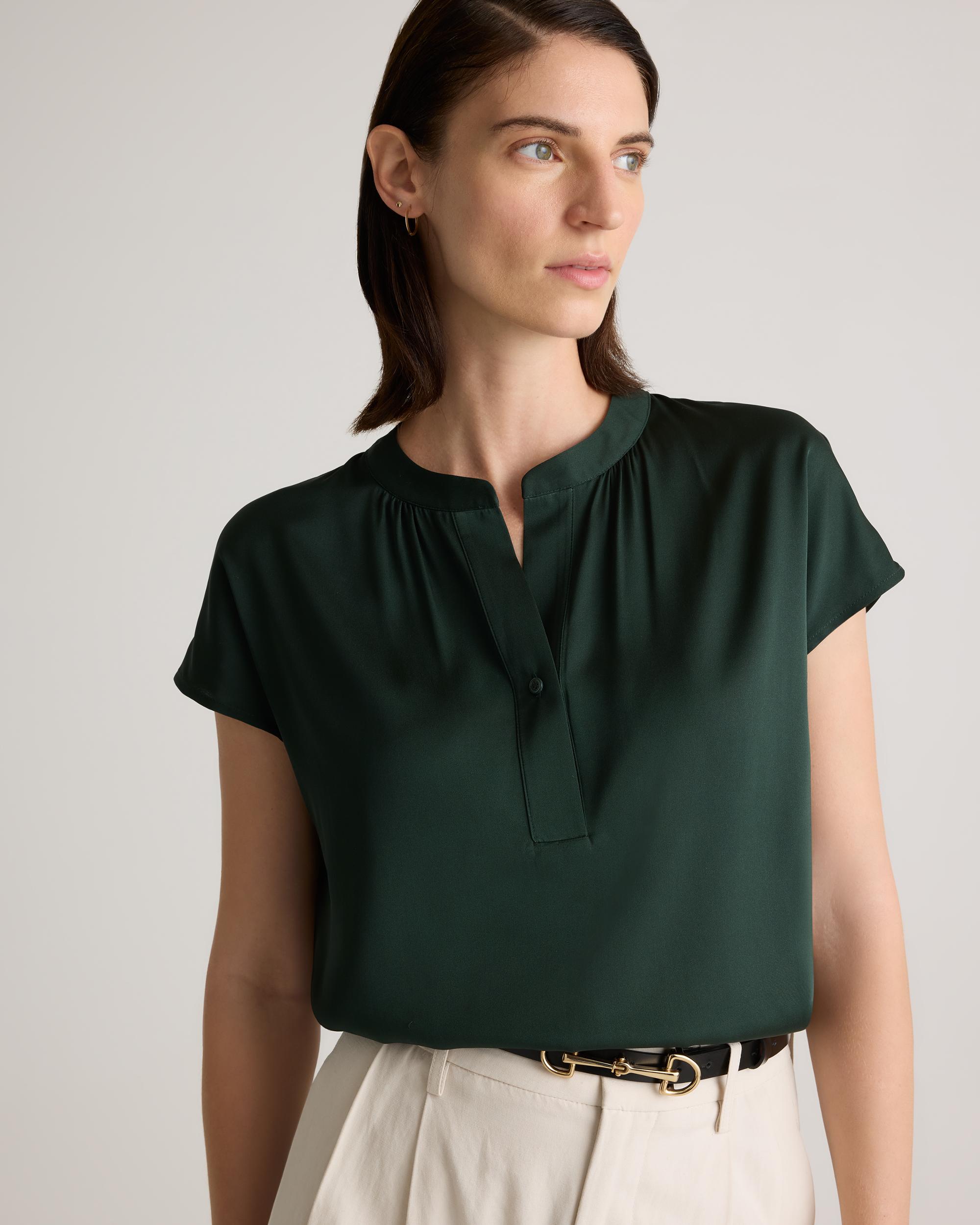 Quince | Women's Washable Stretch Silk Dolman Sleeve Blouse Size XL, Mulberry Silk Product Image