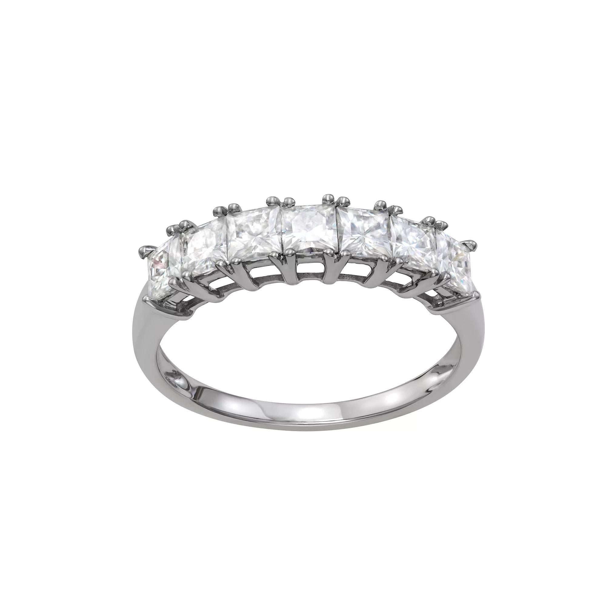 Charles & Colvard 14k White Gold 1 1/4 Carat T.W. Lab Created Moissanite Anniversary Band, Women's, Size: 9, 14k Whgold Product Image