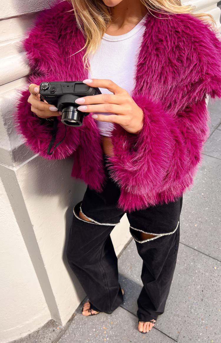 Gem Diamante Trim Wide Leg Black Denim Jeans Product Image