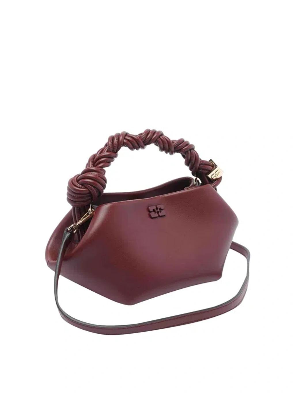 GANNI Bordeaux Mini Bou Handbag In Red Product Image