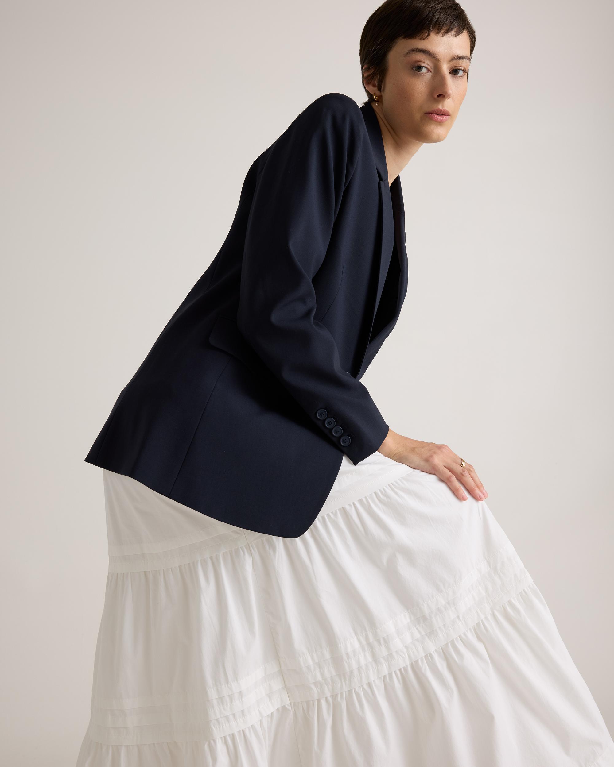 Quince | Women's Poplin Tiered Maxi Skirt Organic Cotton Product Image