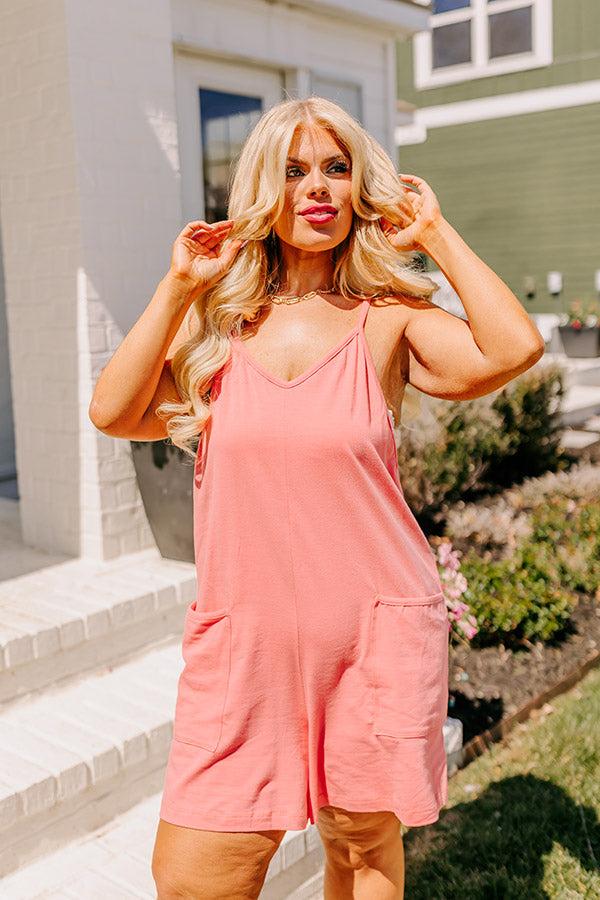 Beach Retreat Romper in Coral Curves Product Image