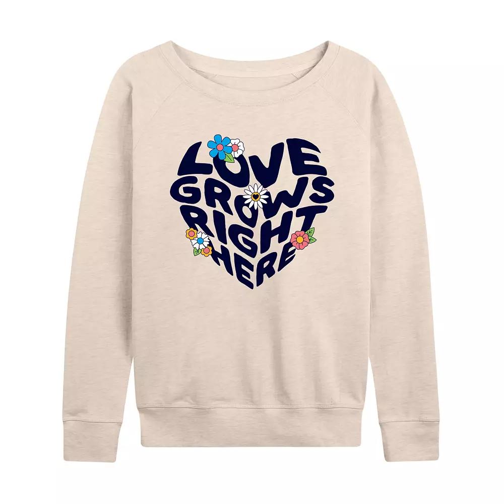 Women's Love Grows Right Here French Terry Long Sleeve Tee,  Product Image