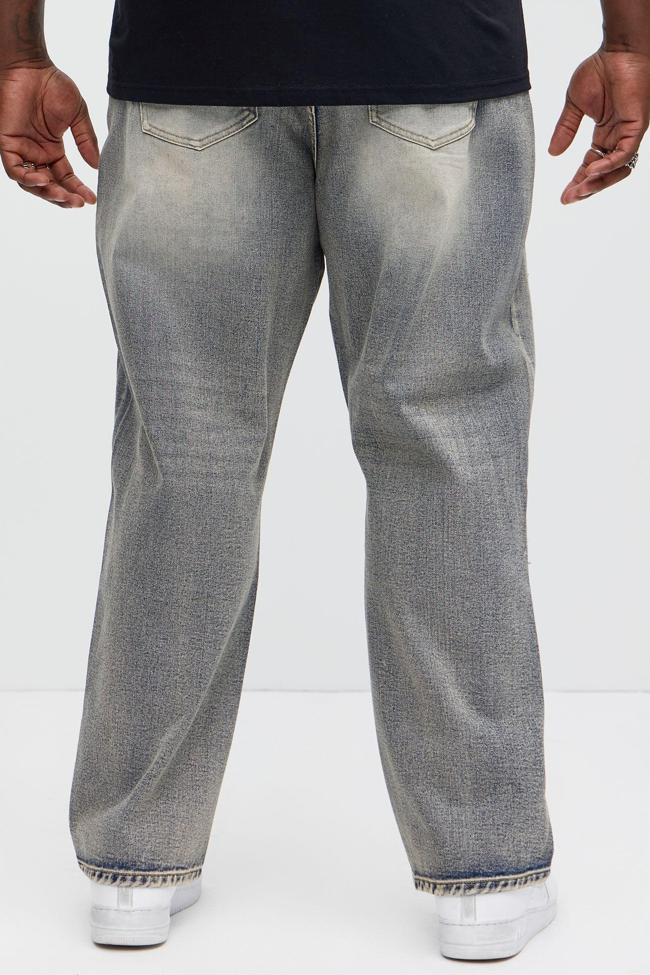 Come Adjust Stitched Straight Jeans - Vintage Blue Wash Product Image