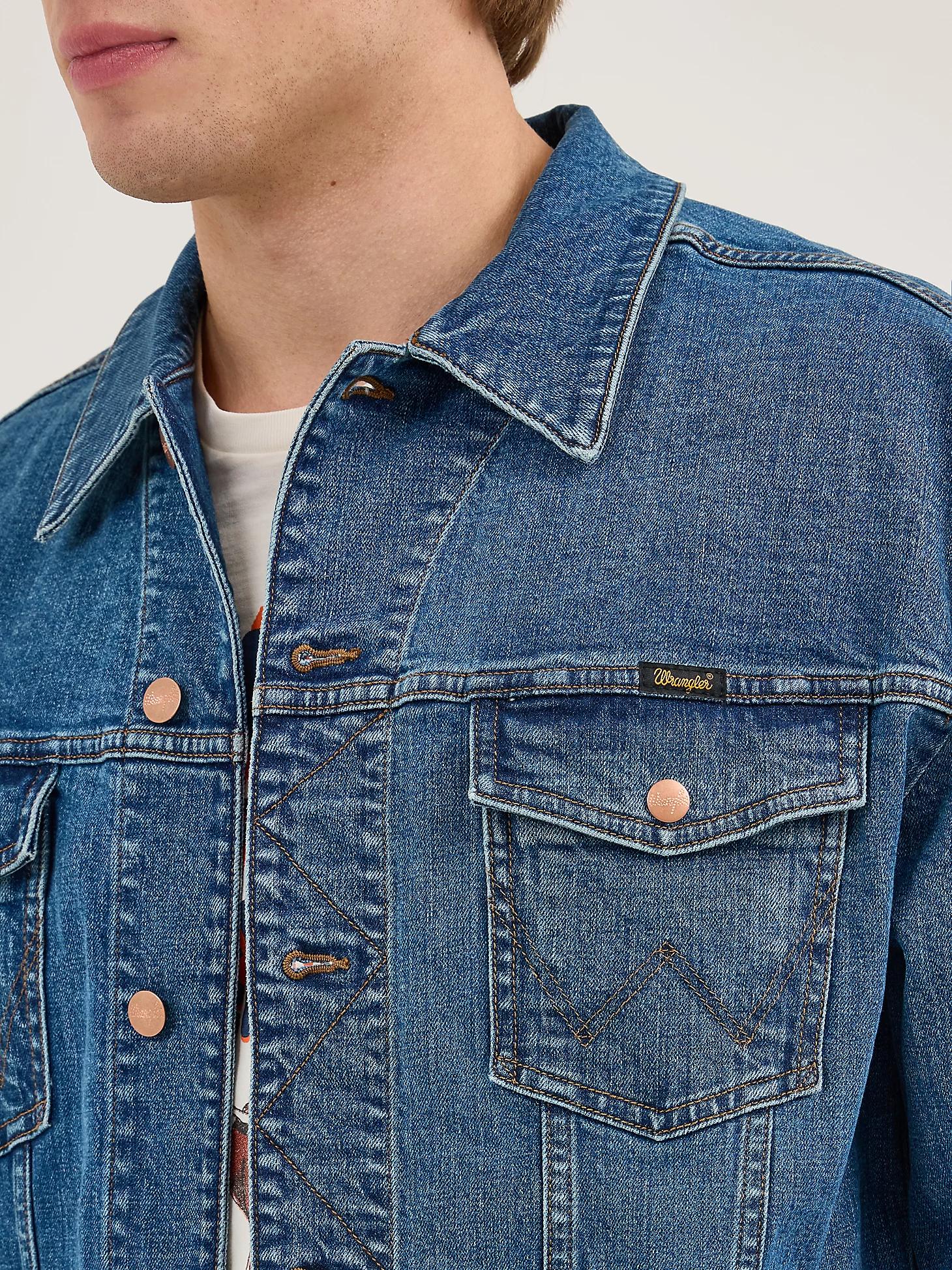 Wrangler x Whataburger Laser Denim Jacket | Men's JACKETS & OUTERWEAR | Wrangler® Product Image