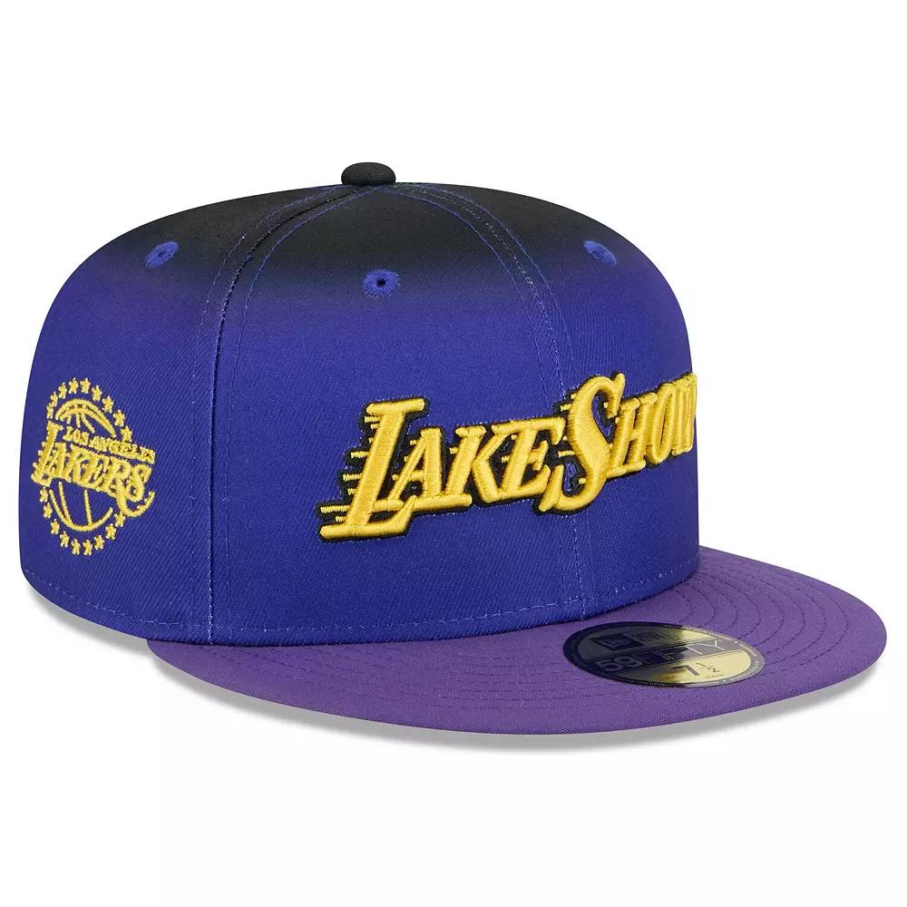 Men's New Era  Purple Los Angeles Lakers 2024/25 City Edition 59FIFTY Fitted Hat, Size: 7 3/4 Product Image