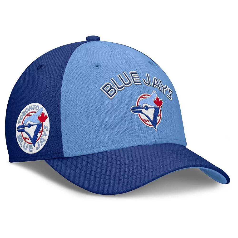 Men's Nike Royal/Powder Blue Toronto Blue Jays Rise Swoosh Performance Flex Hat, Size: Small/Medium, Jay Blue Product Image
