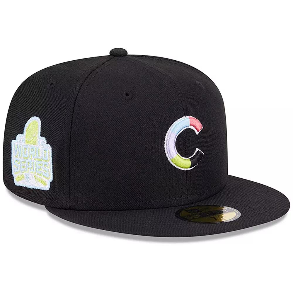 Men's New Era Black Chicago Cubs Multi-Color Pack 59FIFTY Fitted Hat, Size: 7 1/4 Product Image