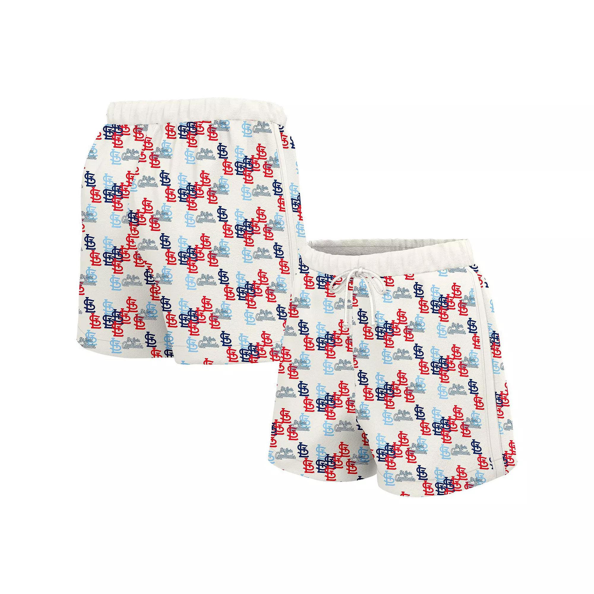Women's Lusso White St. Louis Cardinals Marge Shorts,  Product Image