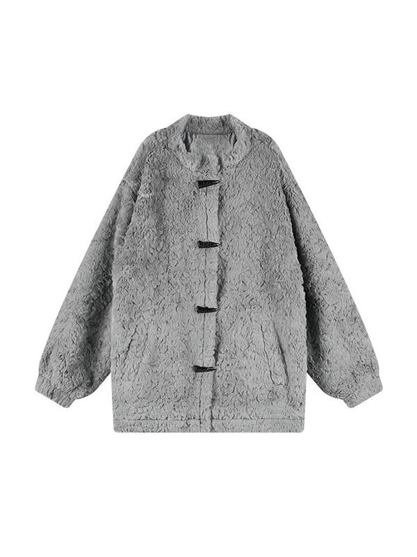 Vintage Fuzzy Horn Buckle Jacket Product Image