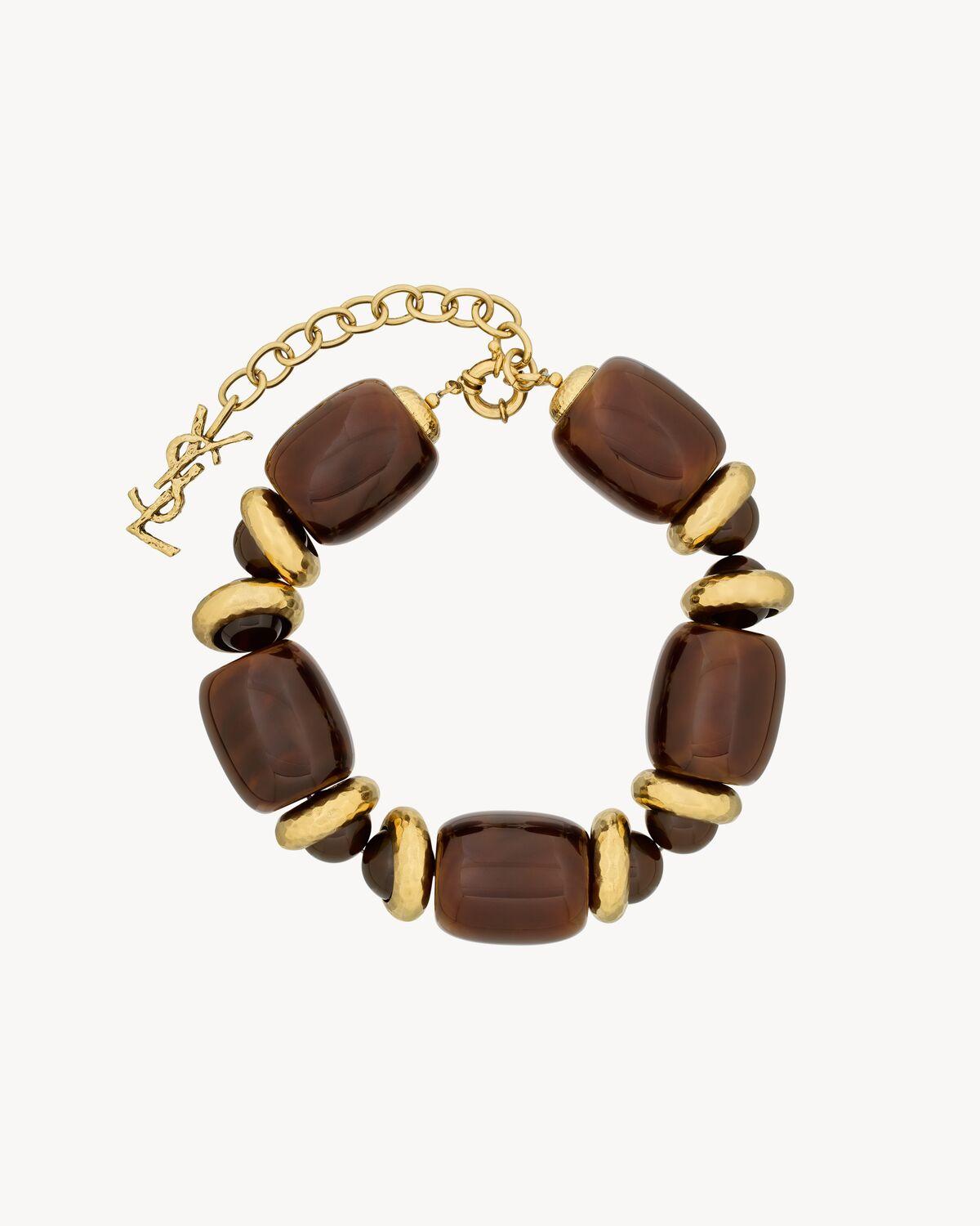 bead necklace in resin and metal Product Image