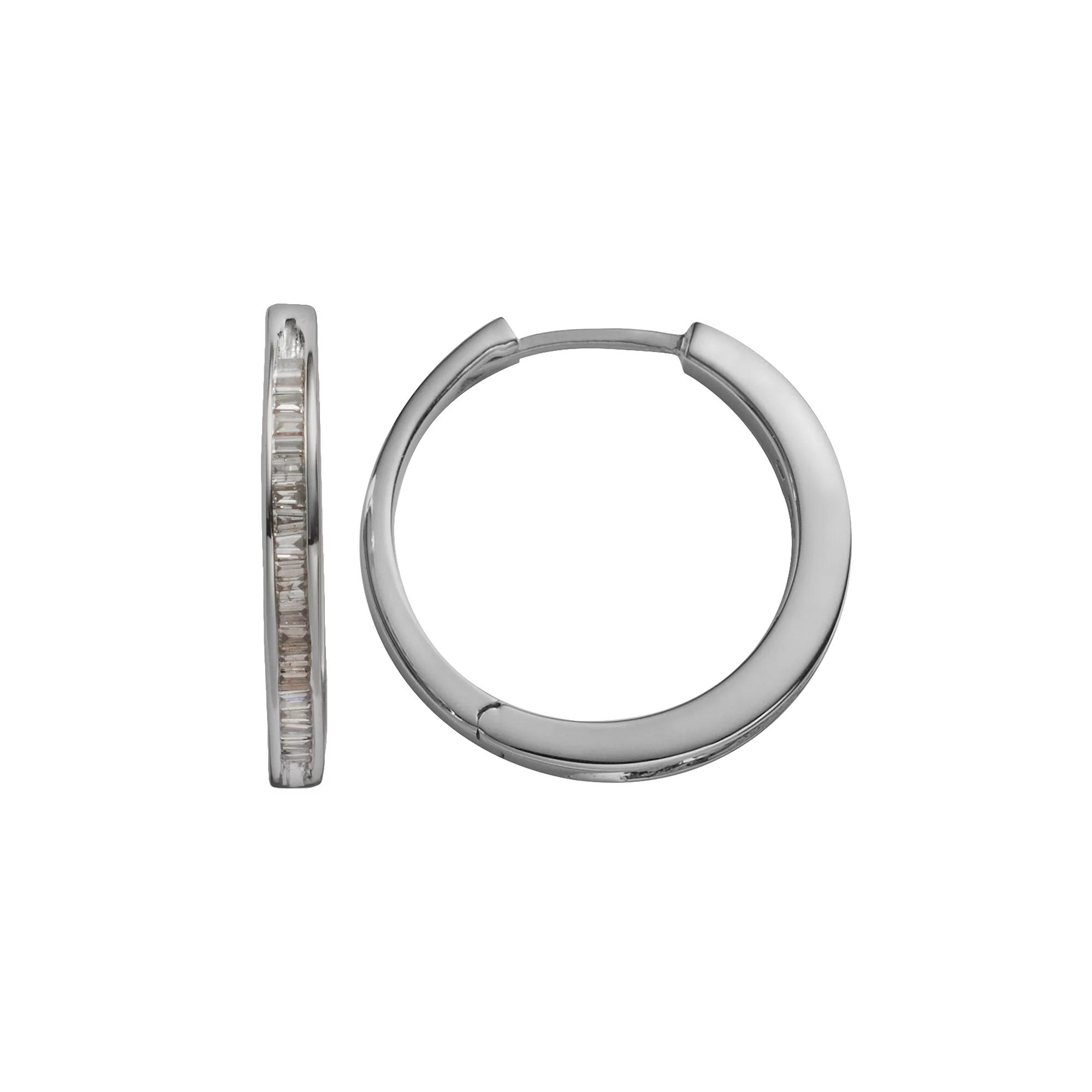 Jewelexcess Sterling Silver 1/4-ct. T.W. Champagne Diamond Hoop Earrings, Womens, Yellow Product Image