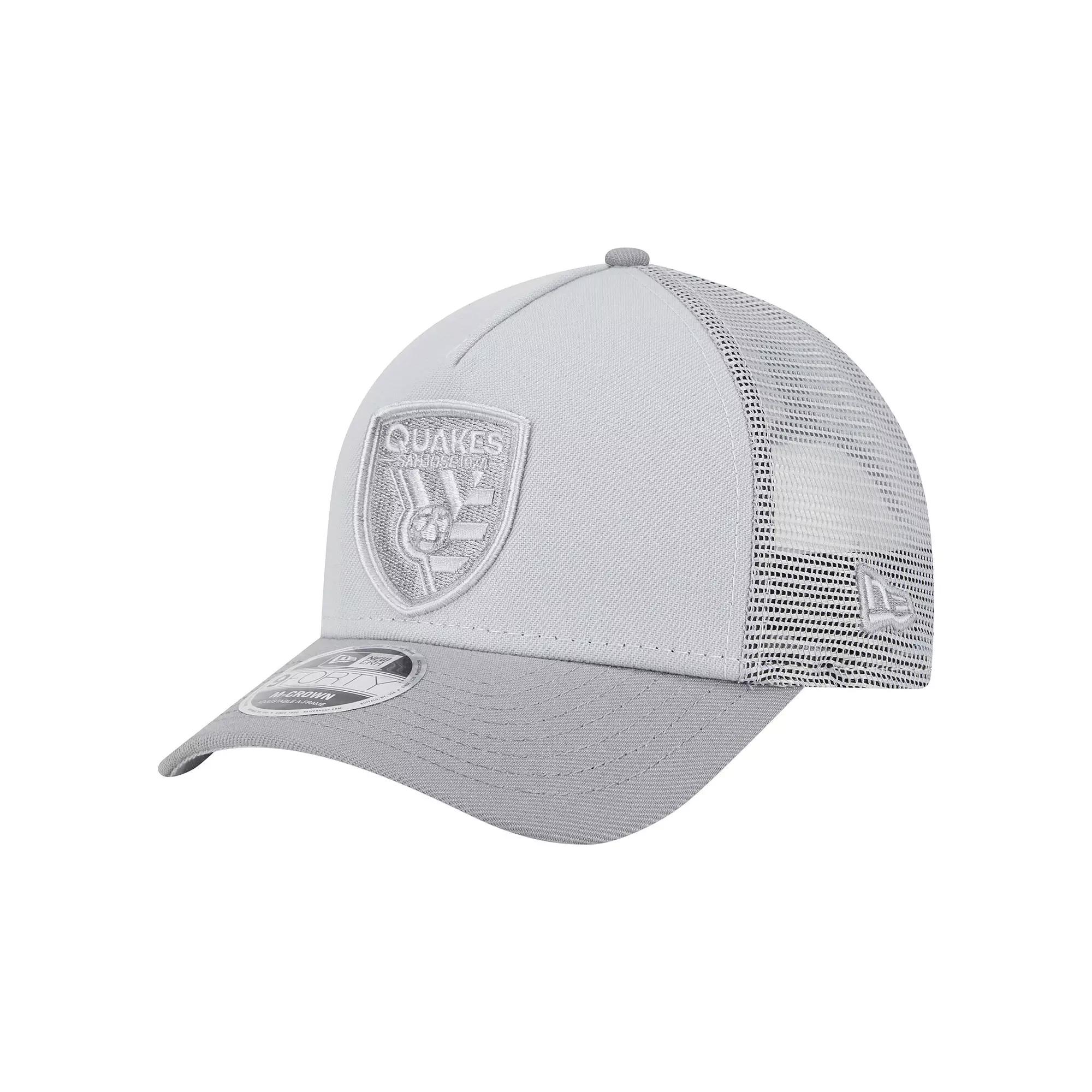 Men's New Era Gray San Jose Earthquakes Color Pack 9FORTY A-Frame Adjustable Trucker Hat, Sje Grey Product Image