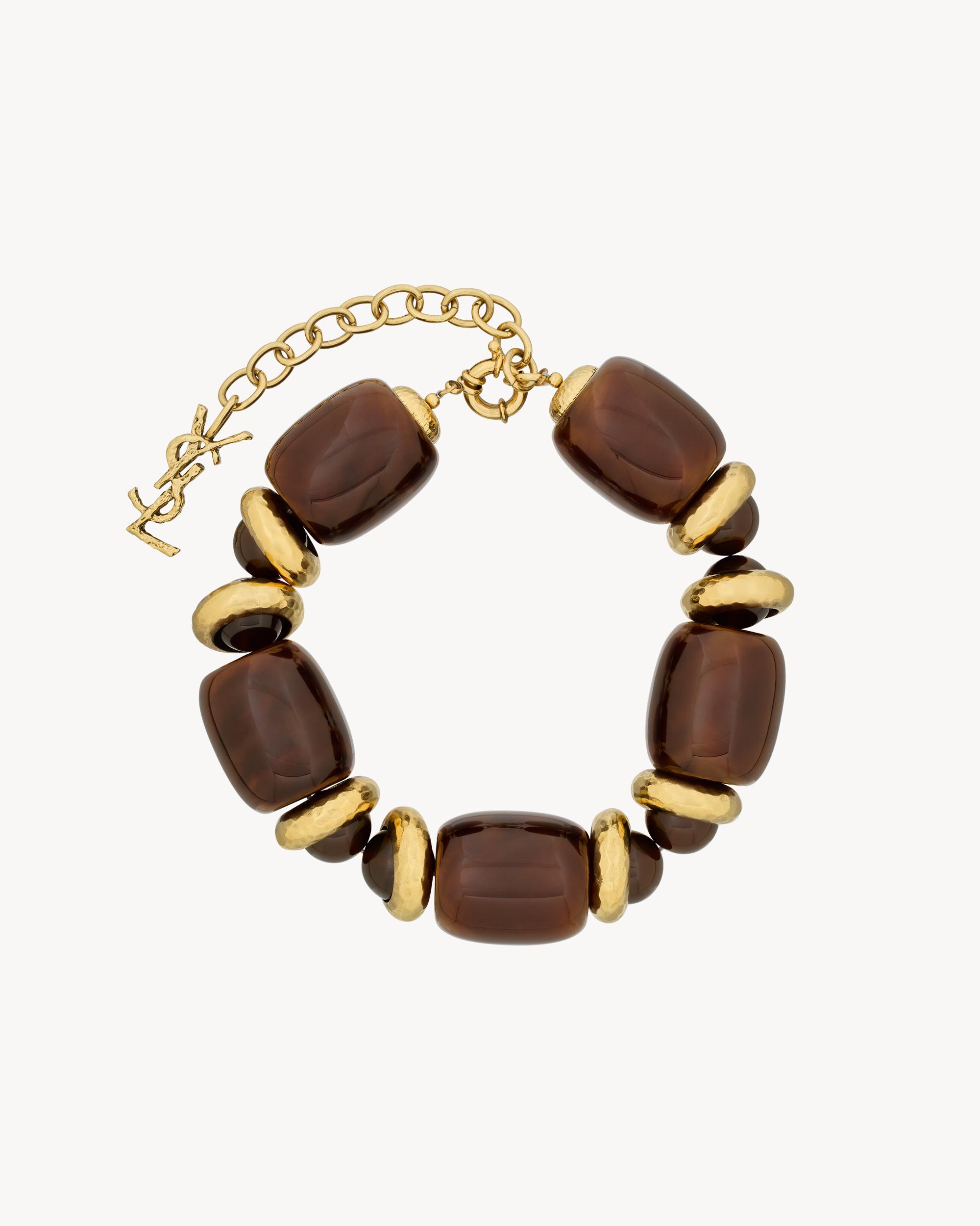 bead necklace in resin and metal Product Image